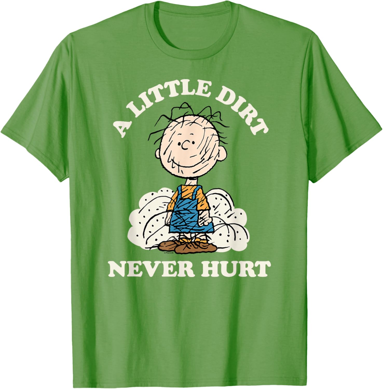 Peanuts Pigpen Little Dirt Never Hurt T-Shirt for Fun Casual Wear - 6