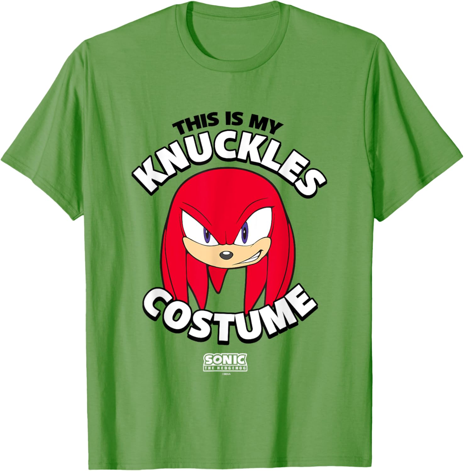 Sonic The Hedgehog Knuckles Costume T-Shirt Perfect for Halloween Fun - 14