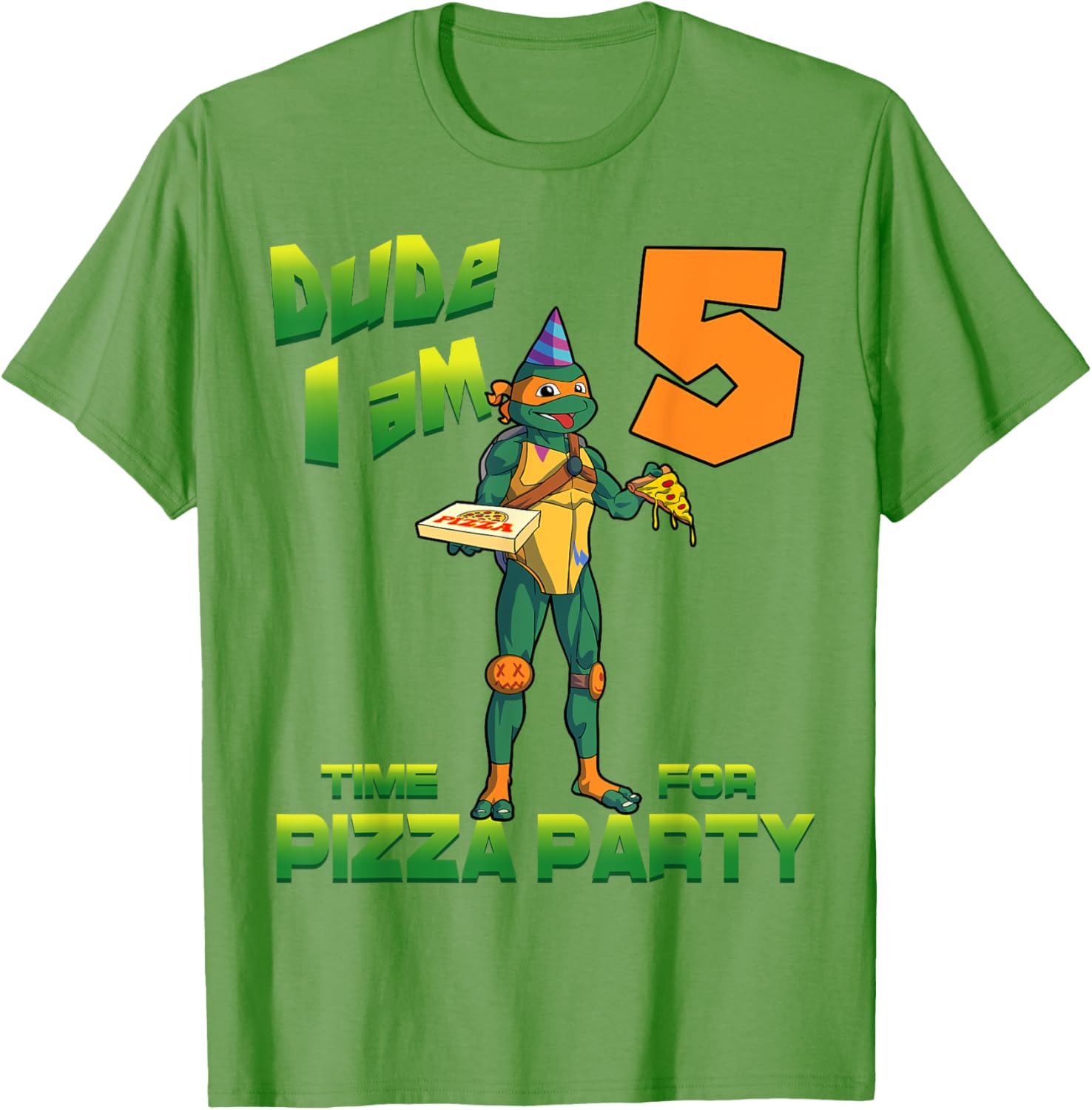 Mademark Teenage Mutant Ninja Turtles Michelangelo Pizza Party T-Shirt - 2