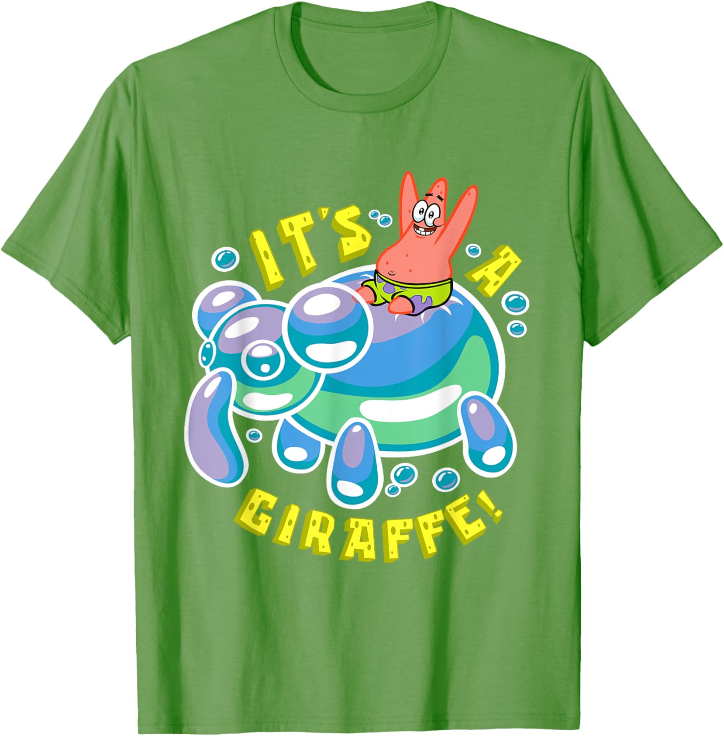 Mademark SpongeBob Patrick Star Riding Balloon Giraffe T-Shirt - 17