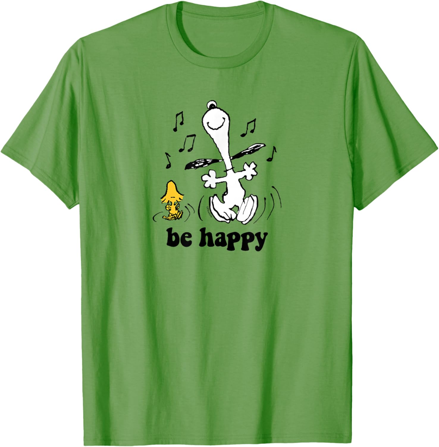Peanuts Snoopy Woodstock Be Happy Dance T-Shirt Fun Graphic Tee - 6