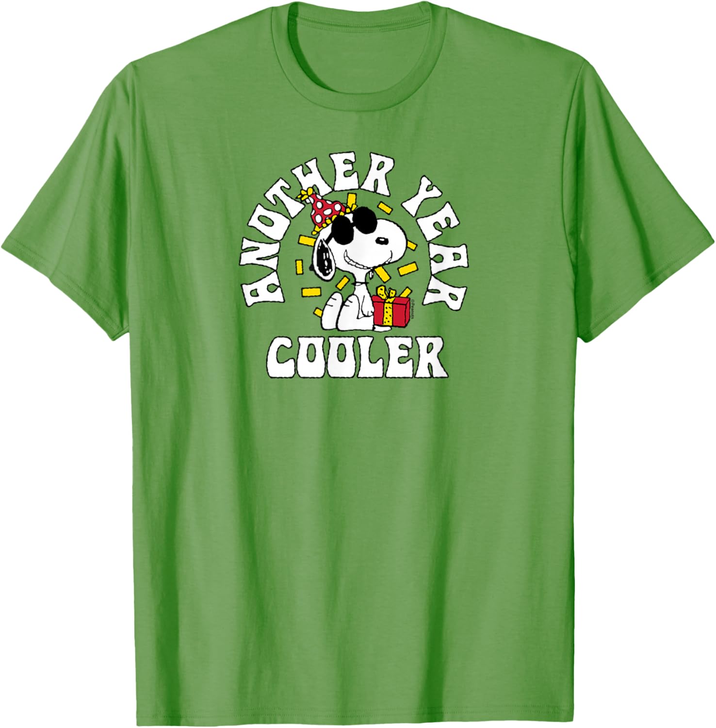 Snoopy Birthday Another Year Cooler T-Shirt for Fun Peanuts Fans - 3