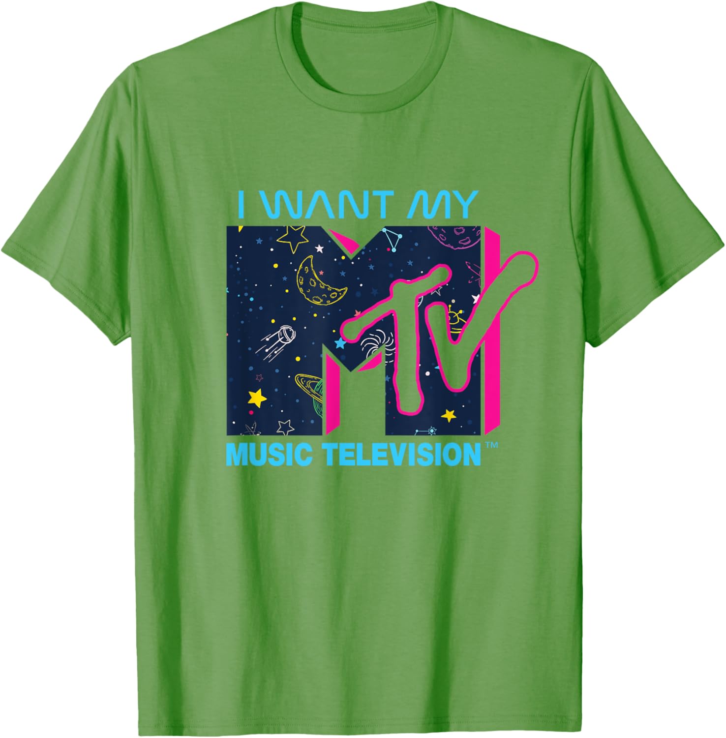 Mademark x MTV Official I Want My MTV Logo Space T-Shirt for Fans - 2