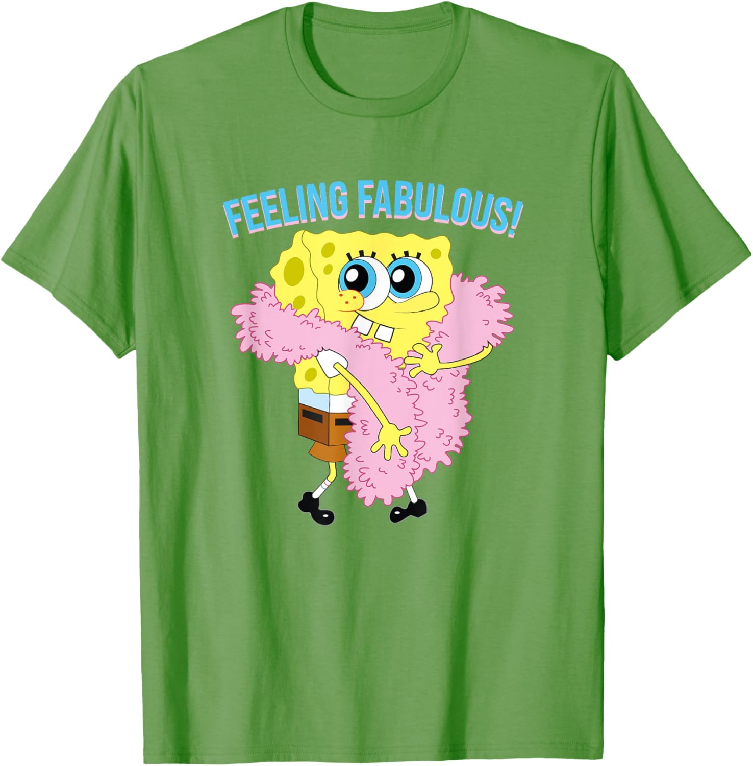Mademark SpongeBob SquarePants Feeling Fabulous Feather Boa T-Shirt - 4