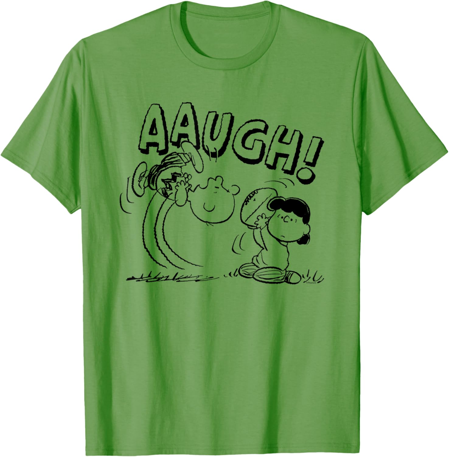 Charlie Brown Lucy Football Kick T-Shirt Fun Peanuts Graphic Tee - 2