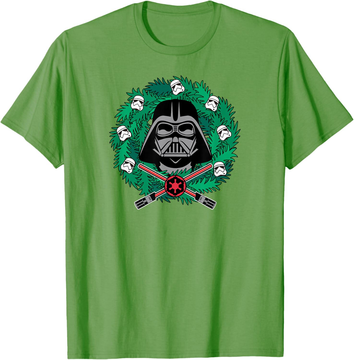 Amazon Essentials Men's Darth Vader Wreath T-Shirt for Christmas Fun - 7