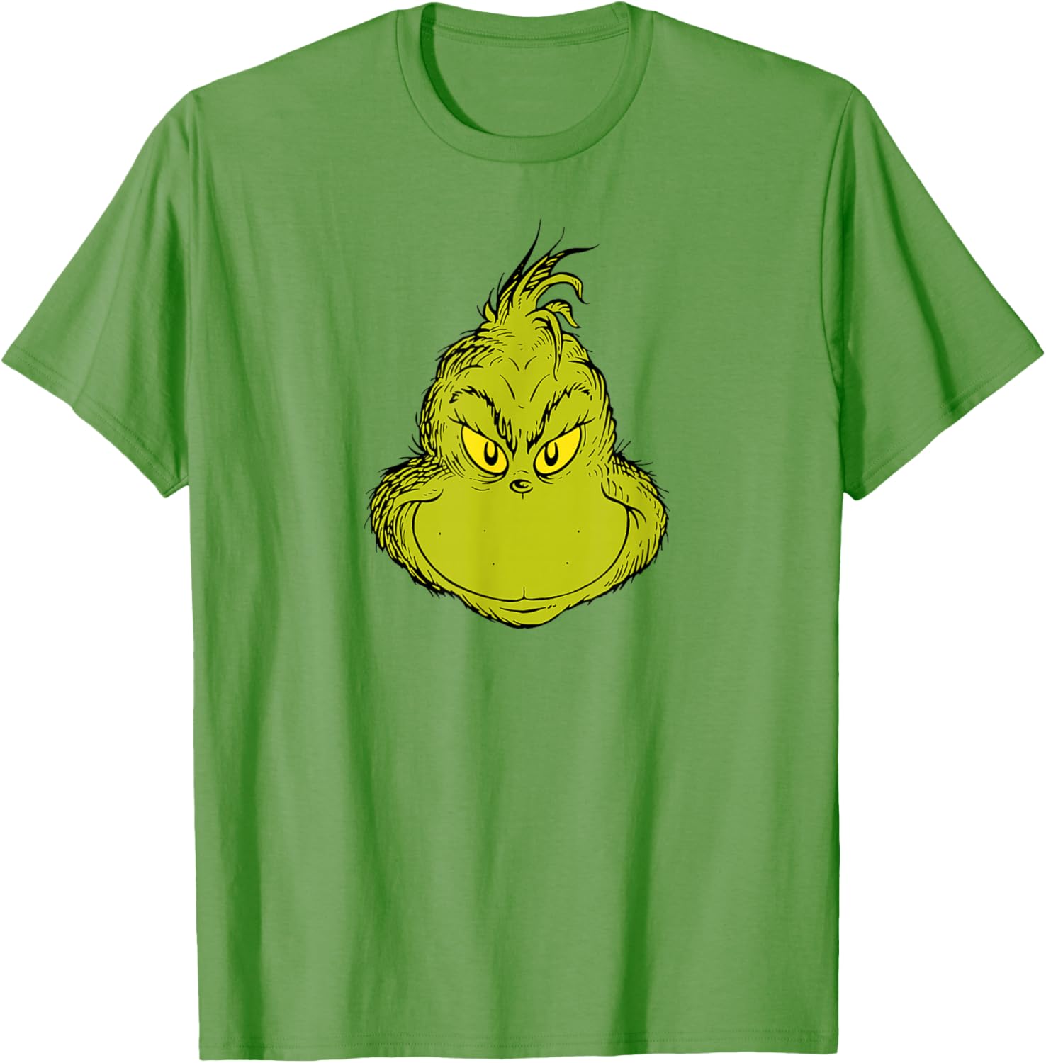 Classic Dr. Seuss Grinch Face T-Shirt for Fun Holiday Style - 10