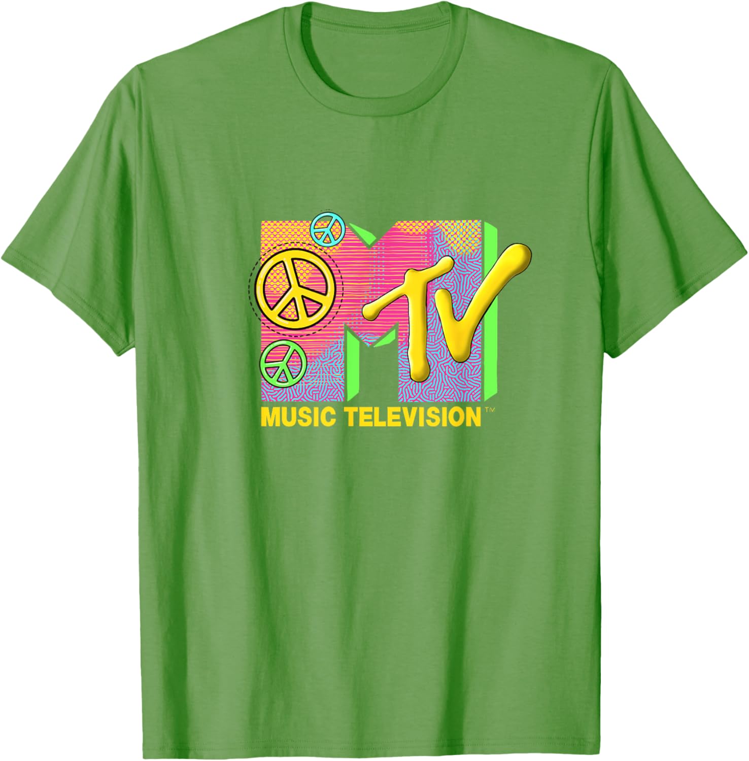 Mademark x MTV Peace Love Happiness T-Shirt - Official Logo Apparel - 24