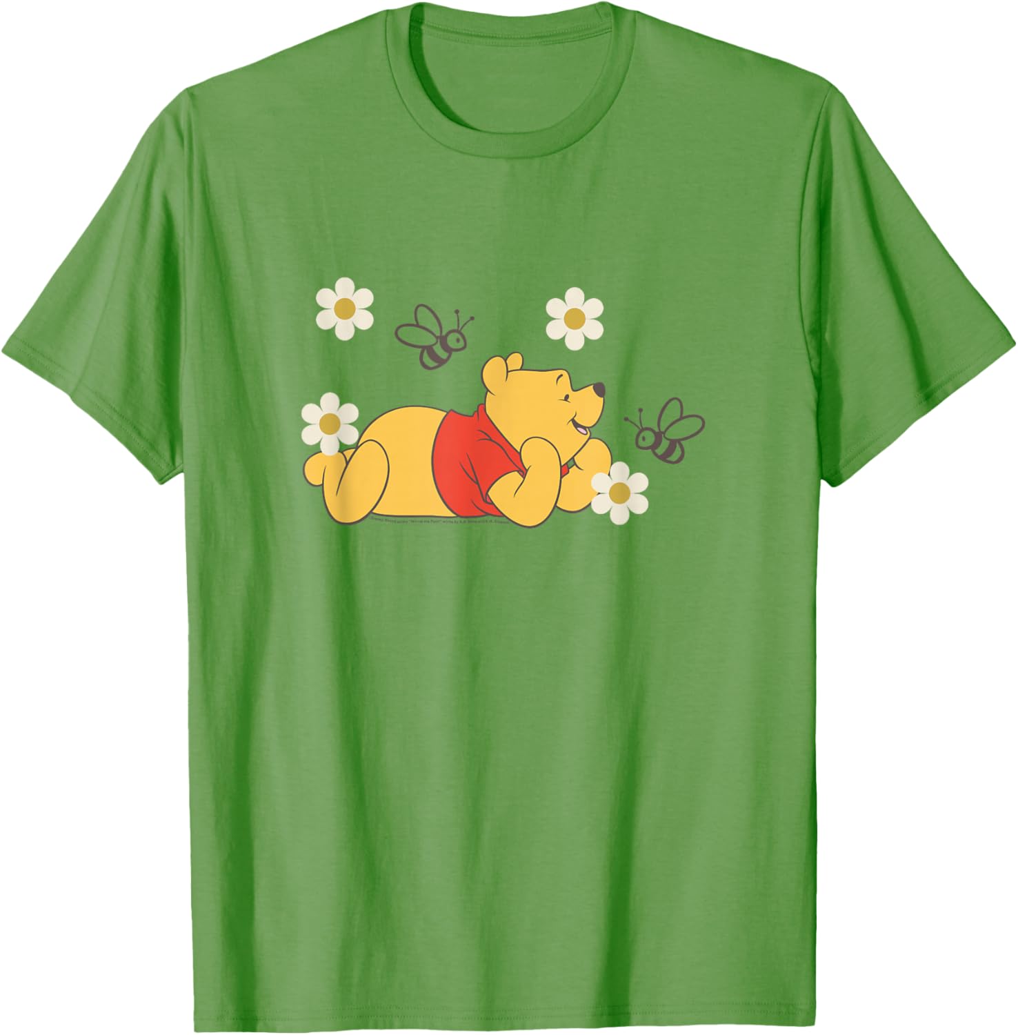 Winnie The Pooh Floral T-Shirt with Bees - Cute Nature-Inspired Apparel - 7