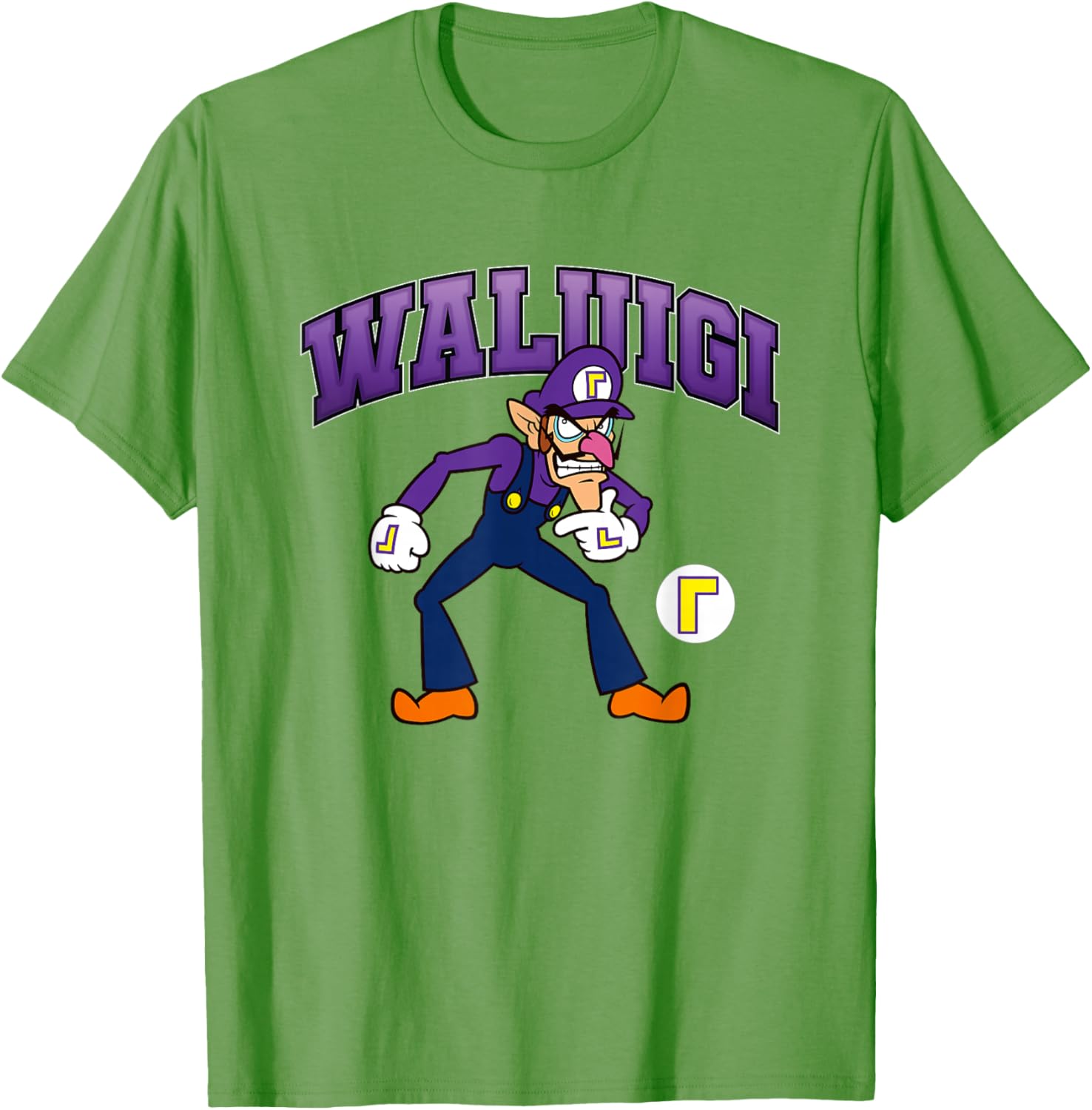 Super Mario Bros Waluigi Big Character Portrait T-Shirt for Fans - 24