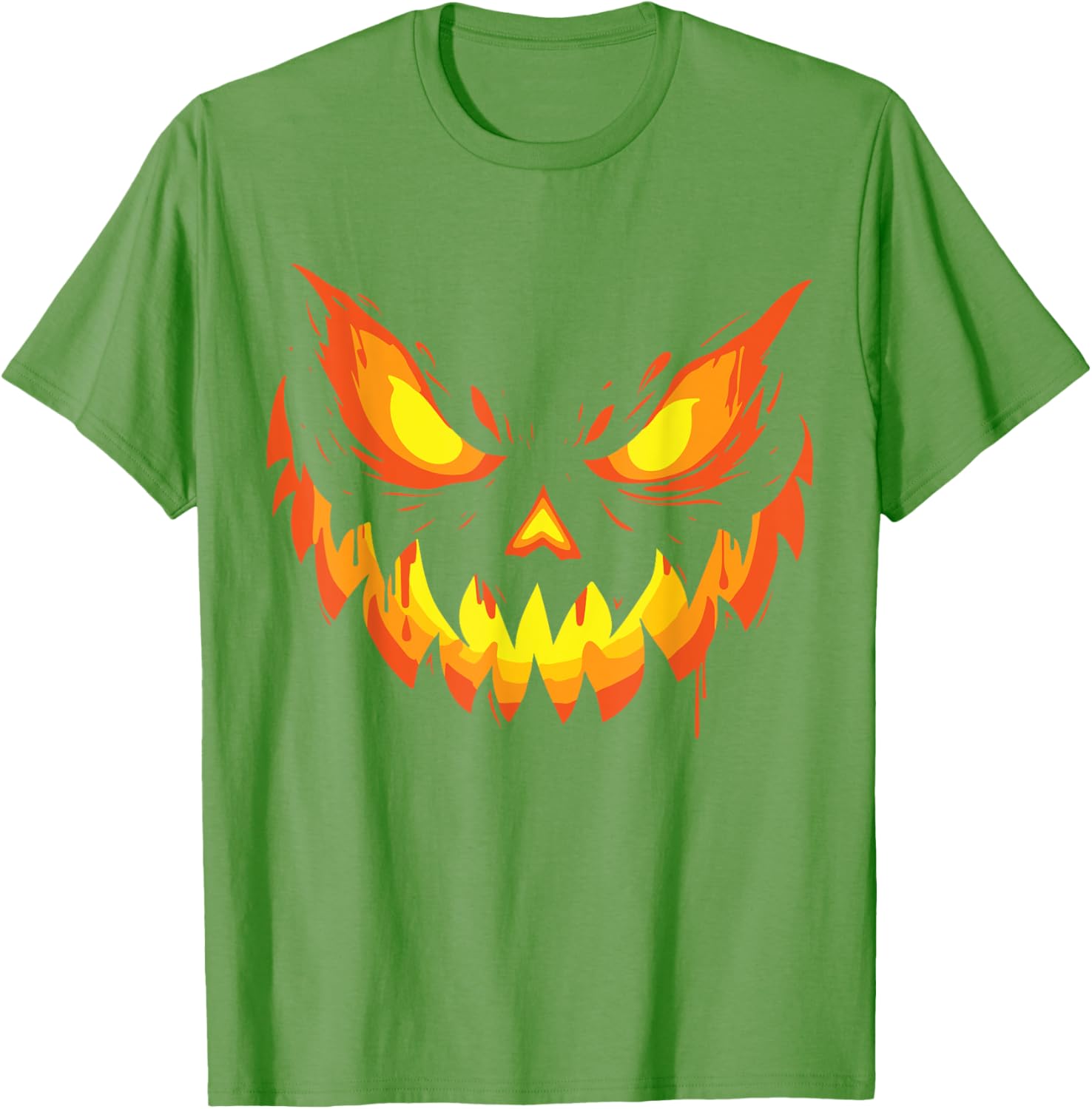 Scary Jack O Lantern Pumpkin Face Halloween T-Shirt for Boys and Men - 10