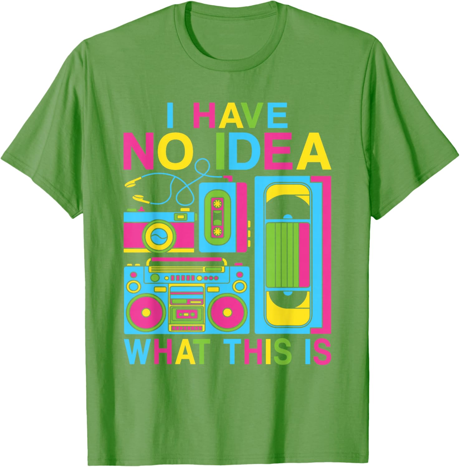 Retro 80s 90s Kids T-Shirt for Boys and Girls - Fun 'I Have No Idea' Design - 24