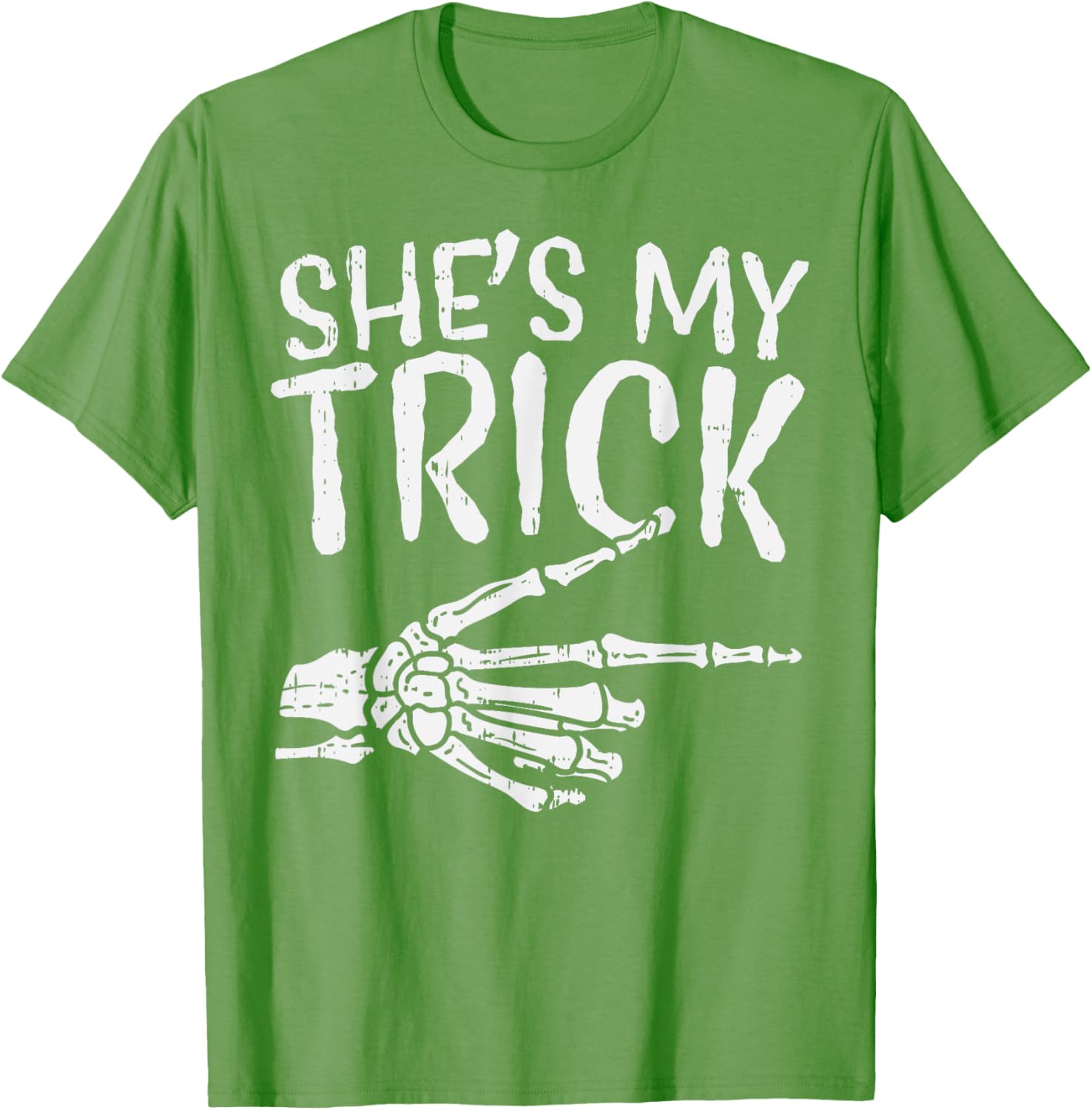 Cute Boyfriend T-Shirt for Matching Halloween Costume - She’s My Trick Design - 15
