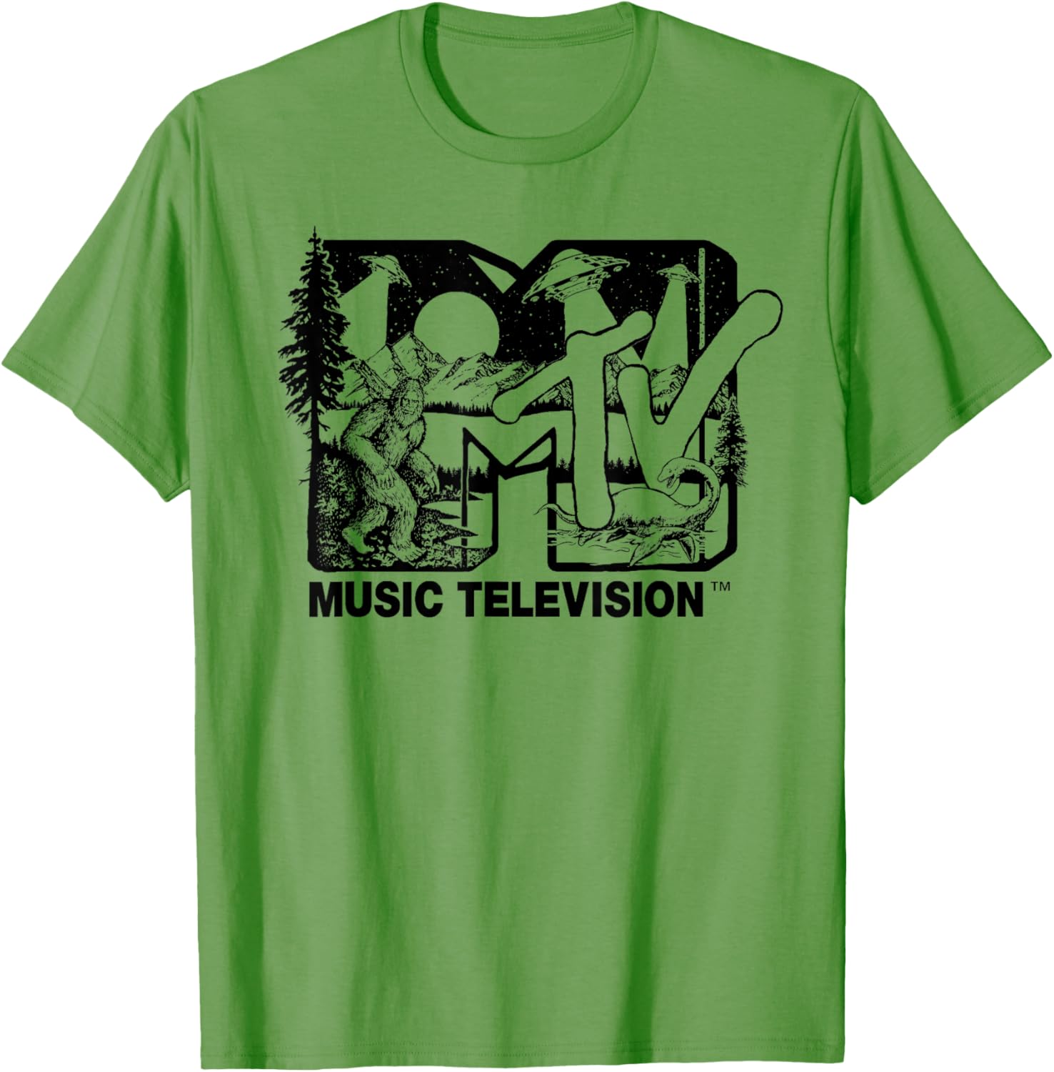 Mademark x MTV Cryptid Logo T-Shirt Featuring Bigfoot UFO & Nessie - 10