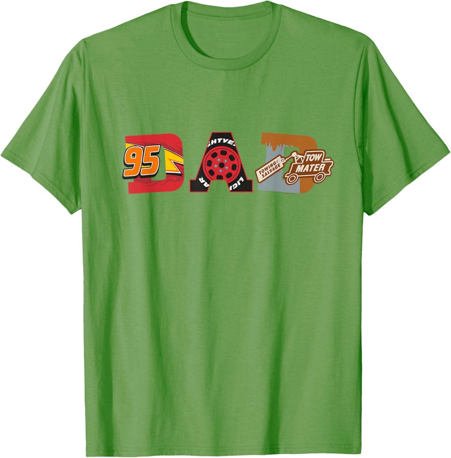Disney and Pixar Cars Dad Father's Day Birthday T-Shirt for Kids and Dads - 3