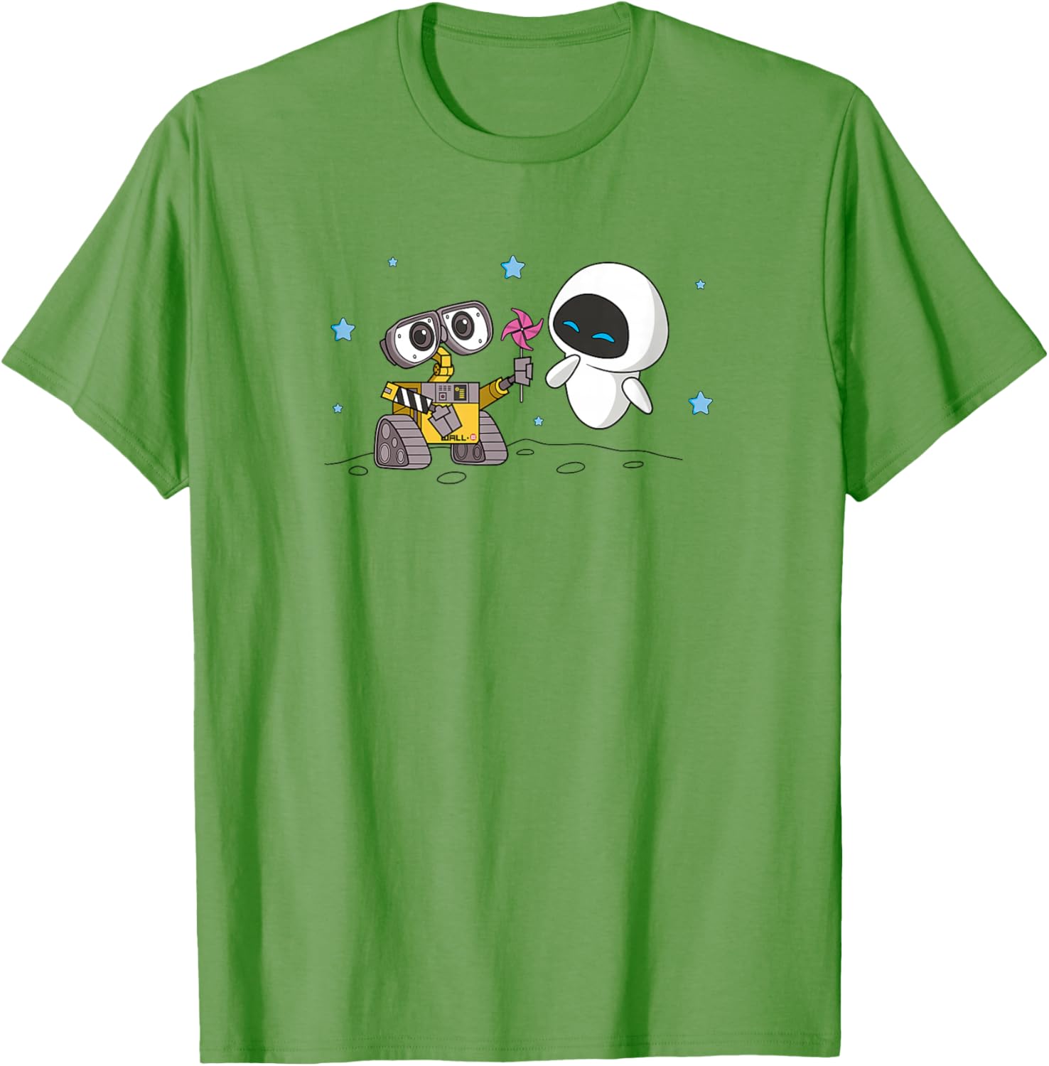 Disney Wall-E and Eve Moonscape Pinwheel T-Shirt for Fans and Collectors - 10