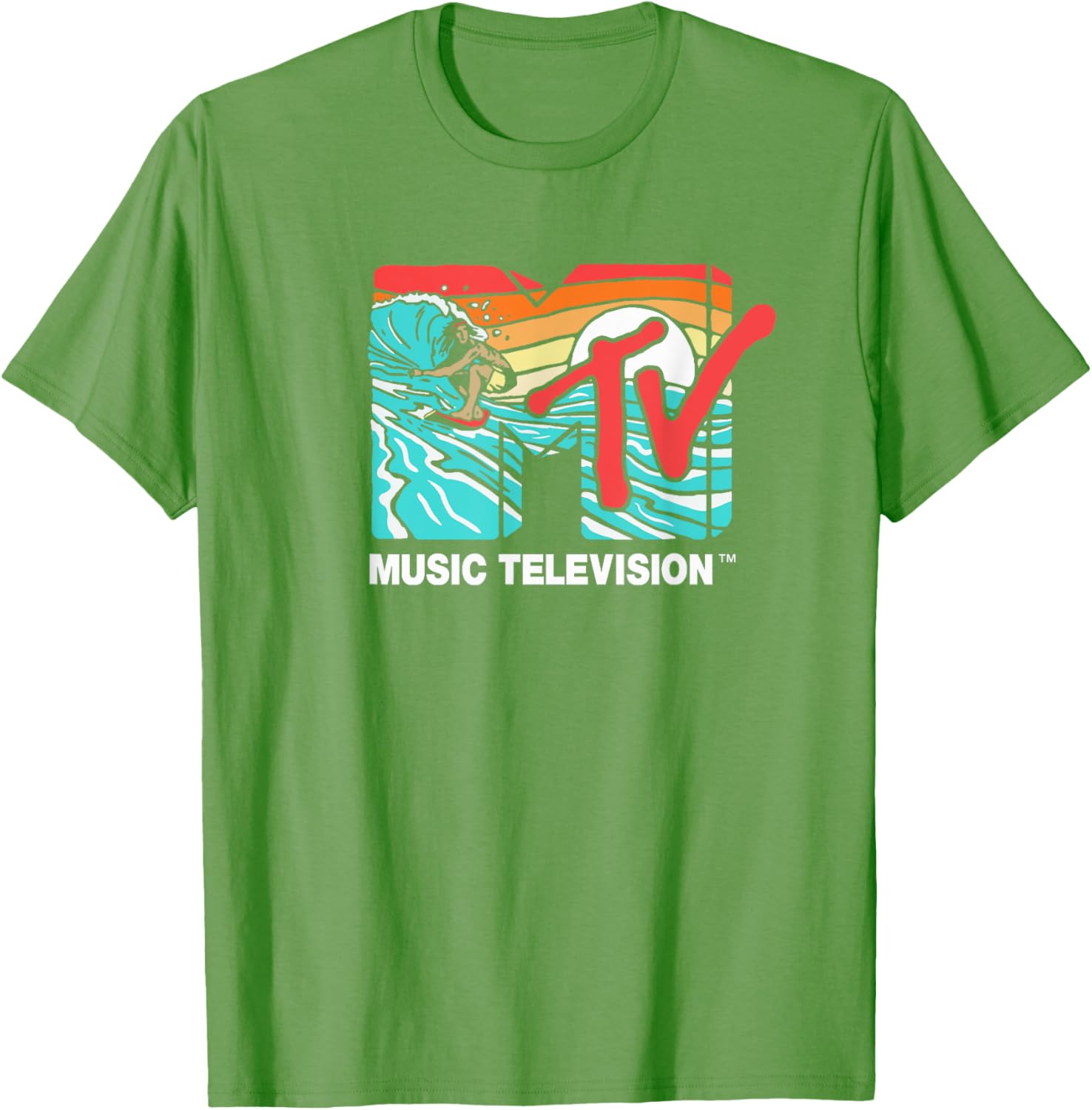 Mademark x MTV Catch a Wave Surfer Logo Retro Graphic T-Shirt - 7