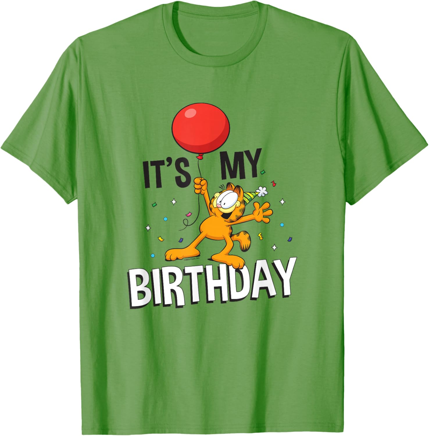 Garfield Birthday Confetti T-Shirt Fun Celebration Attire for Kids - 4