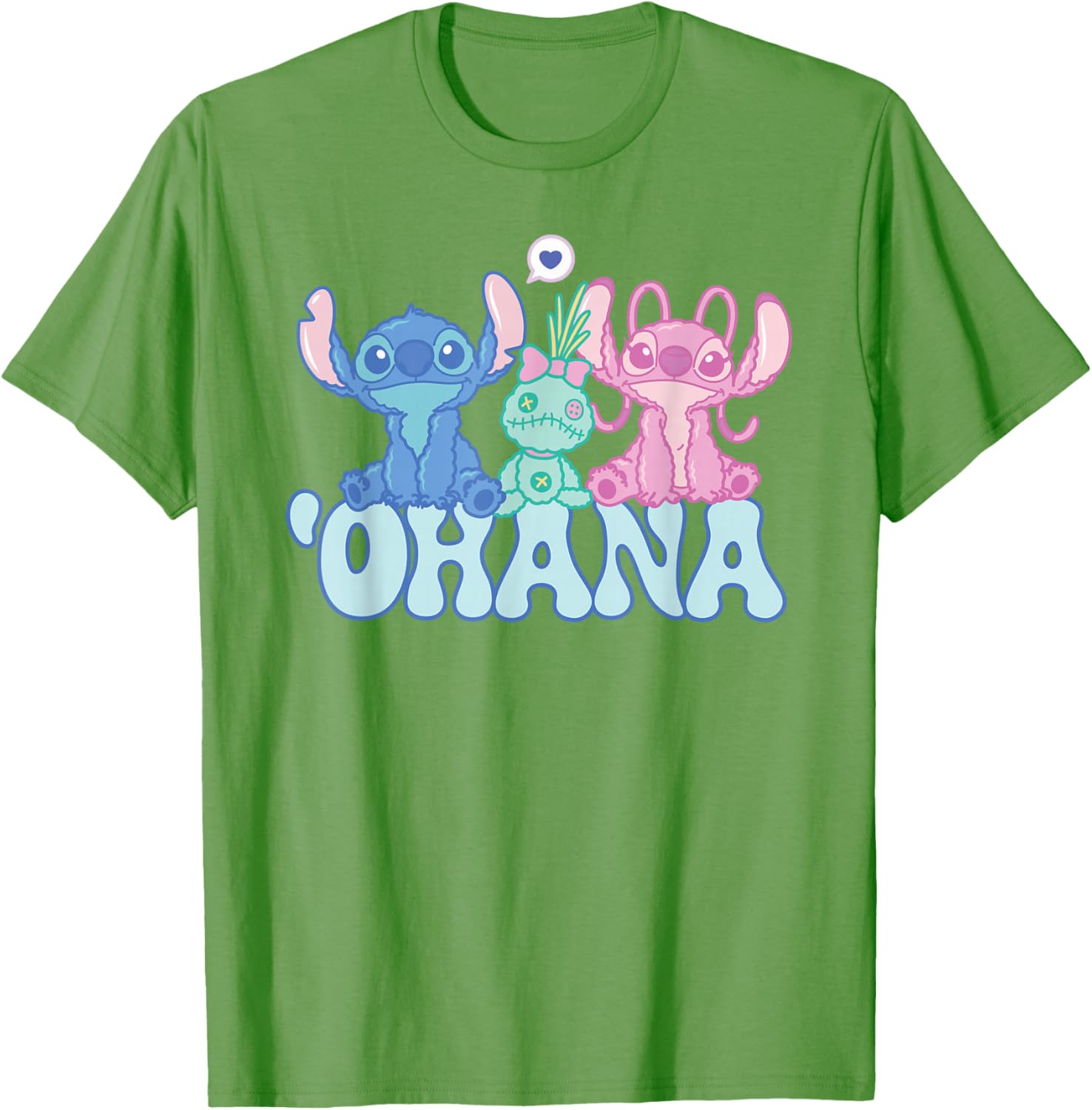 Cute Disney Stitch Ohana T-Shirt with Angel and Scrump for Kids and Adults - 13
