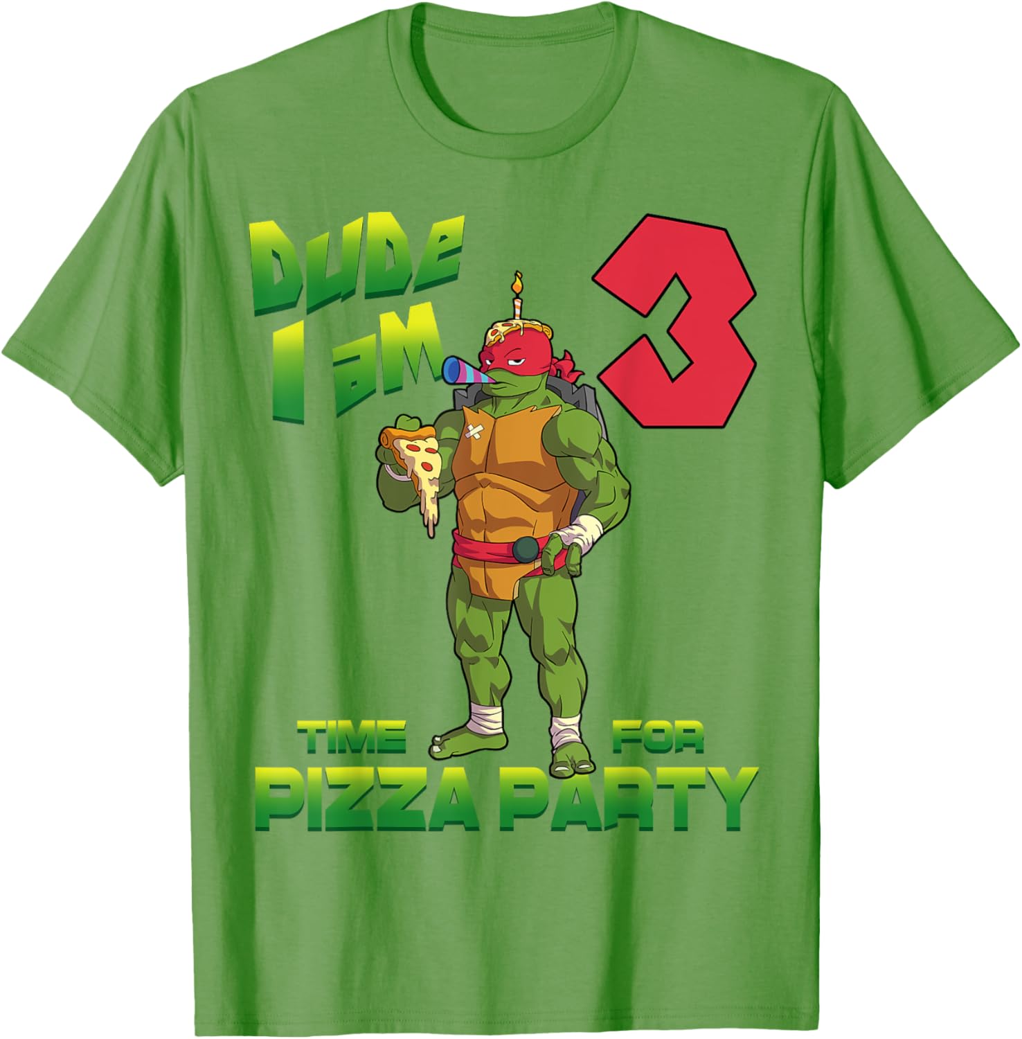 Mademark TMNT Raphael Pizza Birthday T-Shirt for 3 Year Old Kids - 20