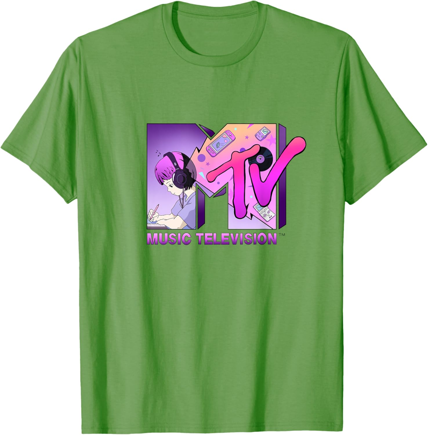 Mademark x MTV Anime Gamer Style T-Shirt with Official MTV Logo - 9