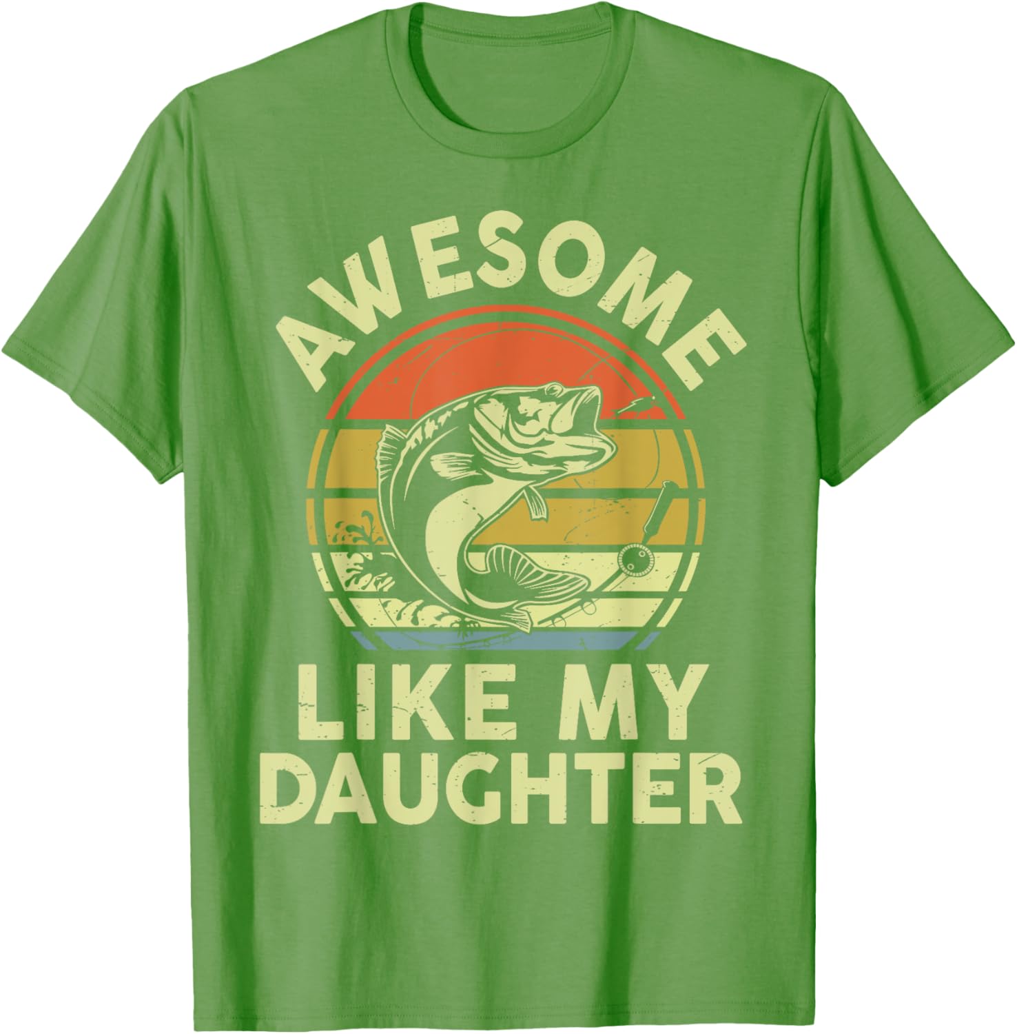Bass Fish Dad T-Shirt Funny Papa Fishing Apparel for Daughters Love - 9