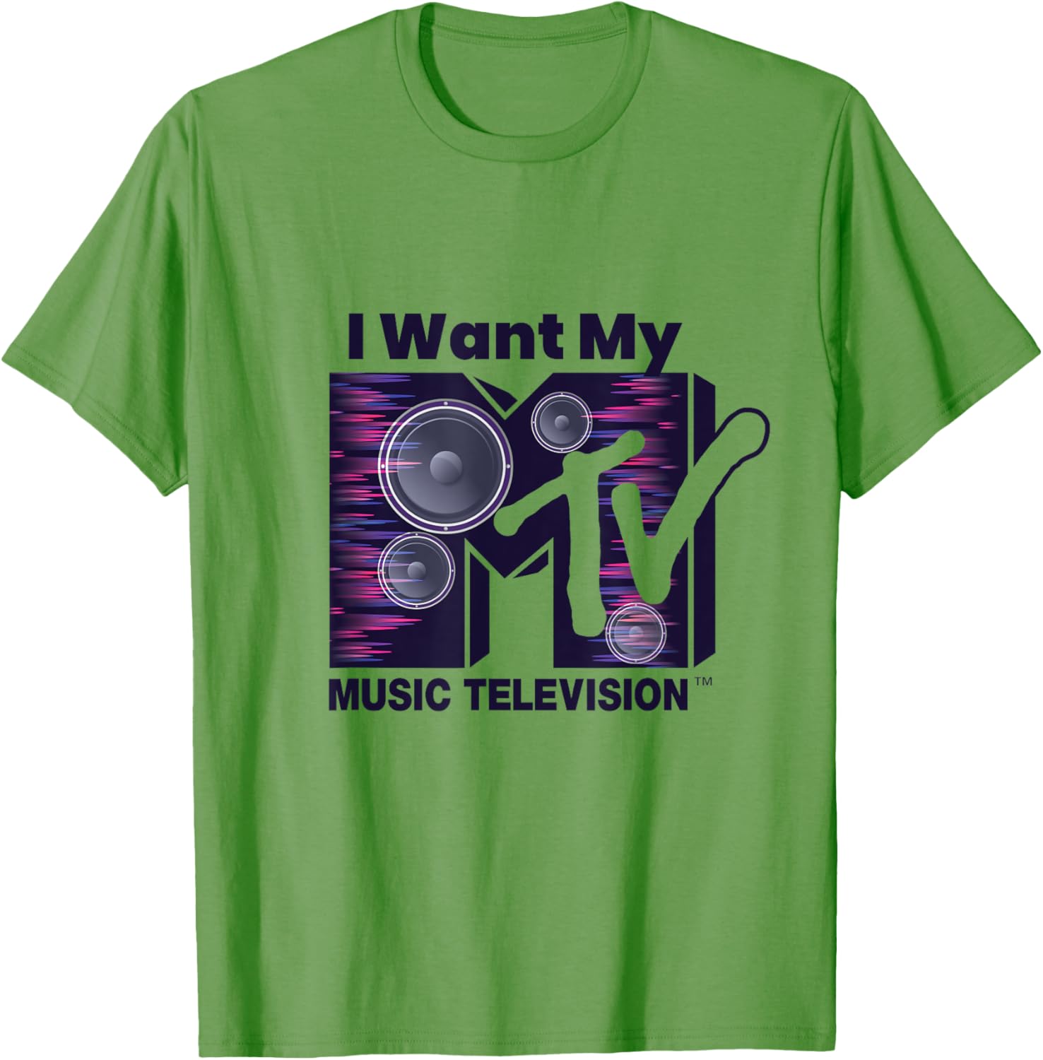 Mademark x MTV Violet Blue T-Shirt with Iconic Logo and Boom Box Design - 2
