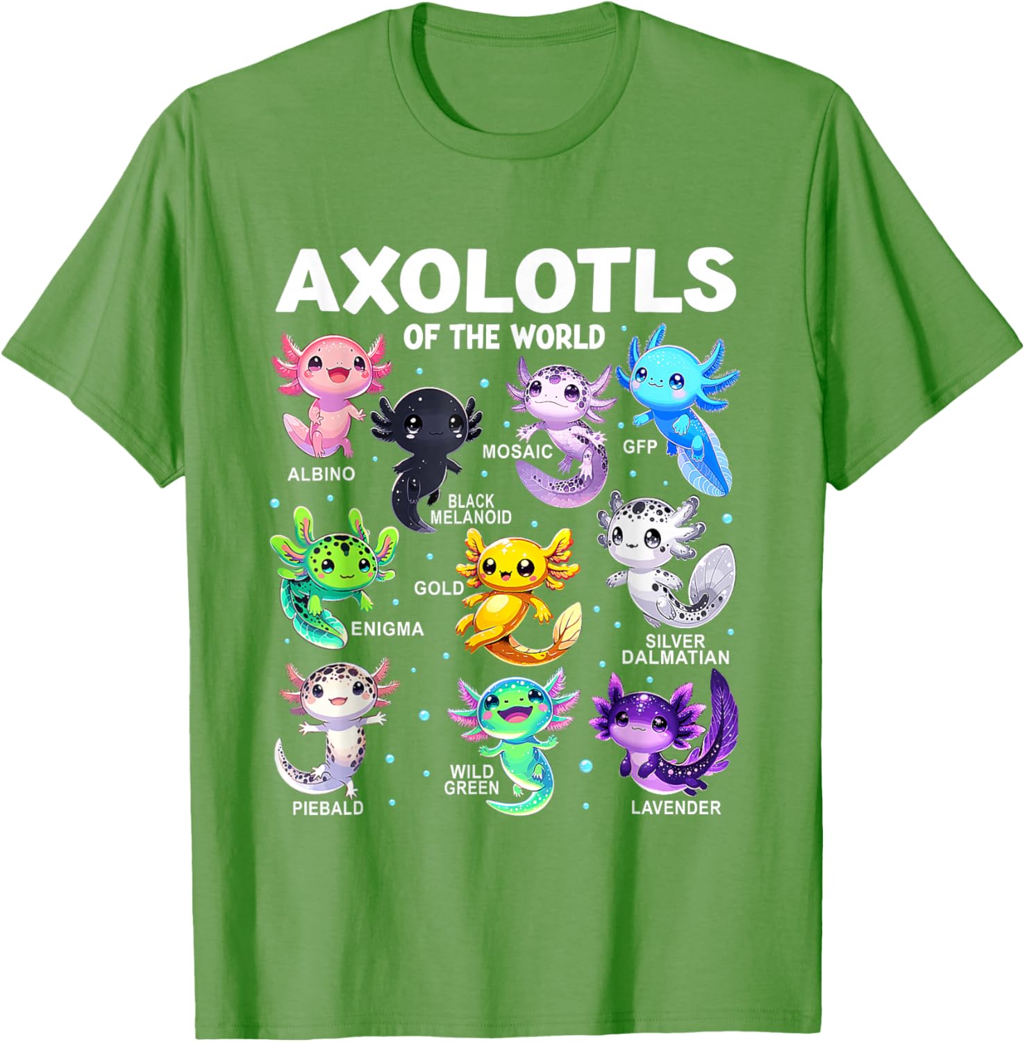 Kawaii Axolotl Graphic Tee Cute Animal T-Shirt for Axolotl Lovers - 16