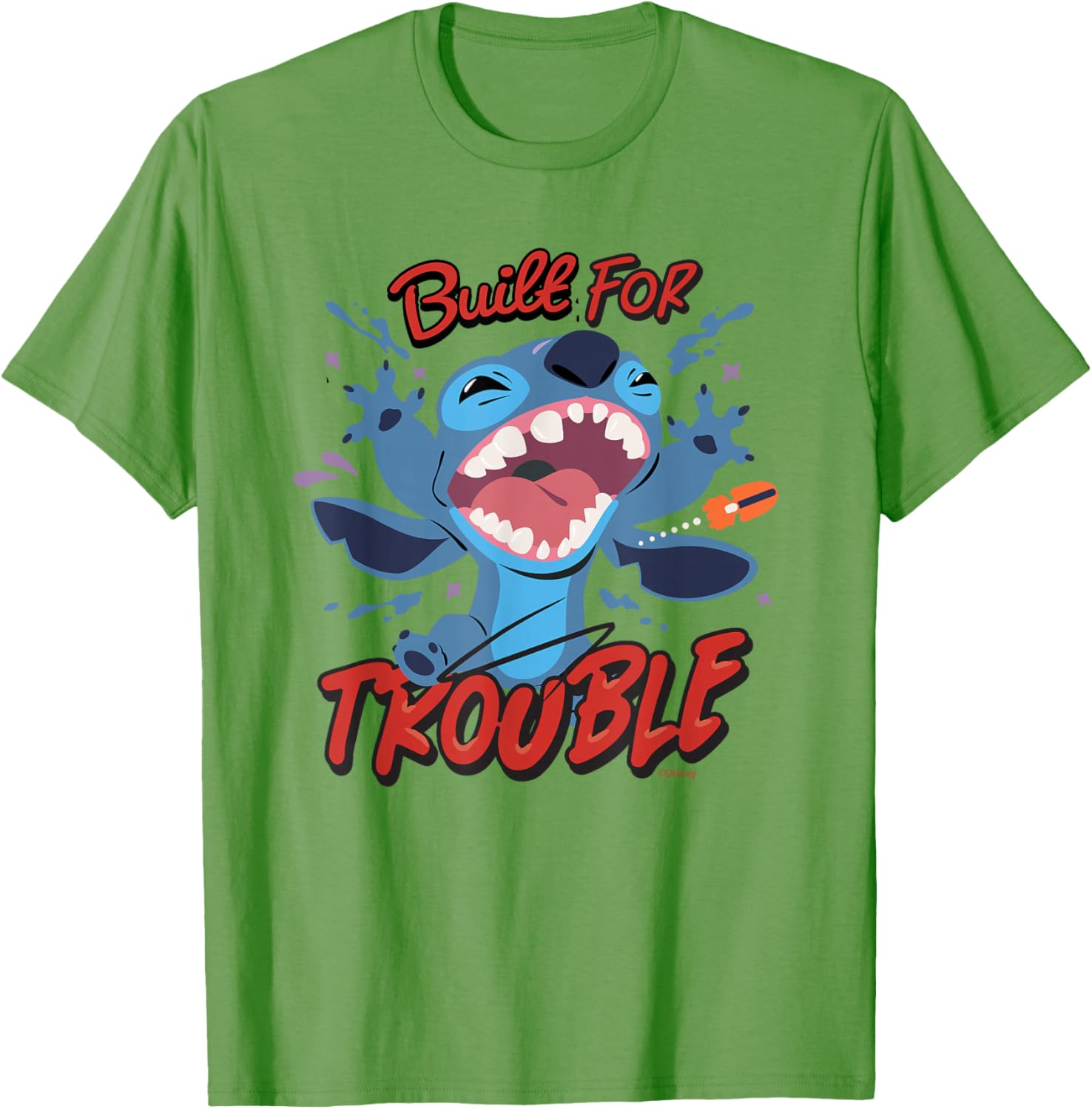 Disney Stitch Built for Trouble T-Shirt Fun Apparel for Fans of Lilo and Stitch - 1