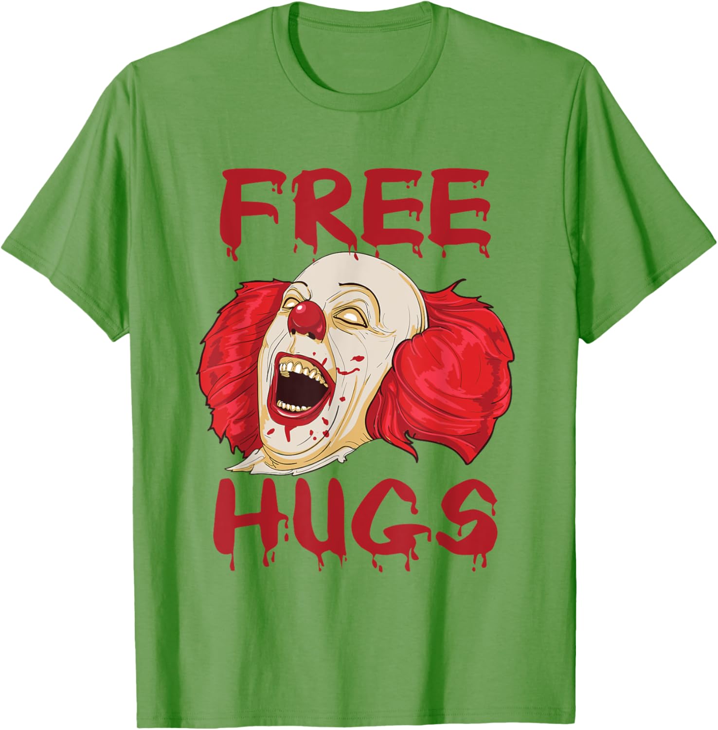 Free Hugs Halloween Scary Clown T-Shirt Gift for Horror Fans - 15