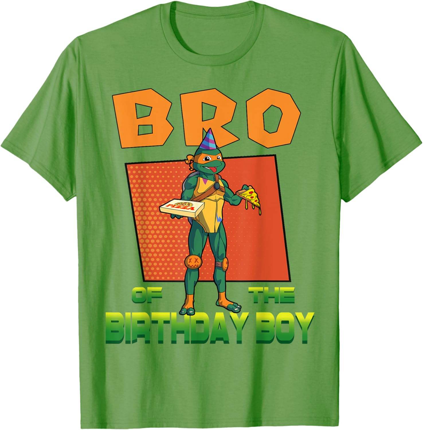 Mademark TMNT Mikey Birthday Boy Pizza Party T-Shirt for Kids - 24