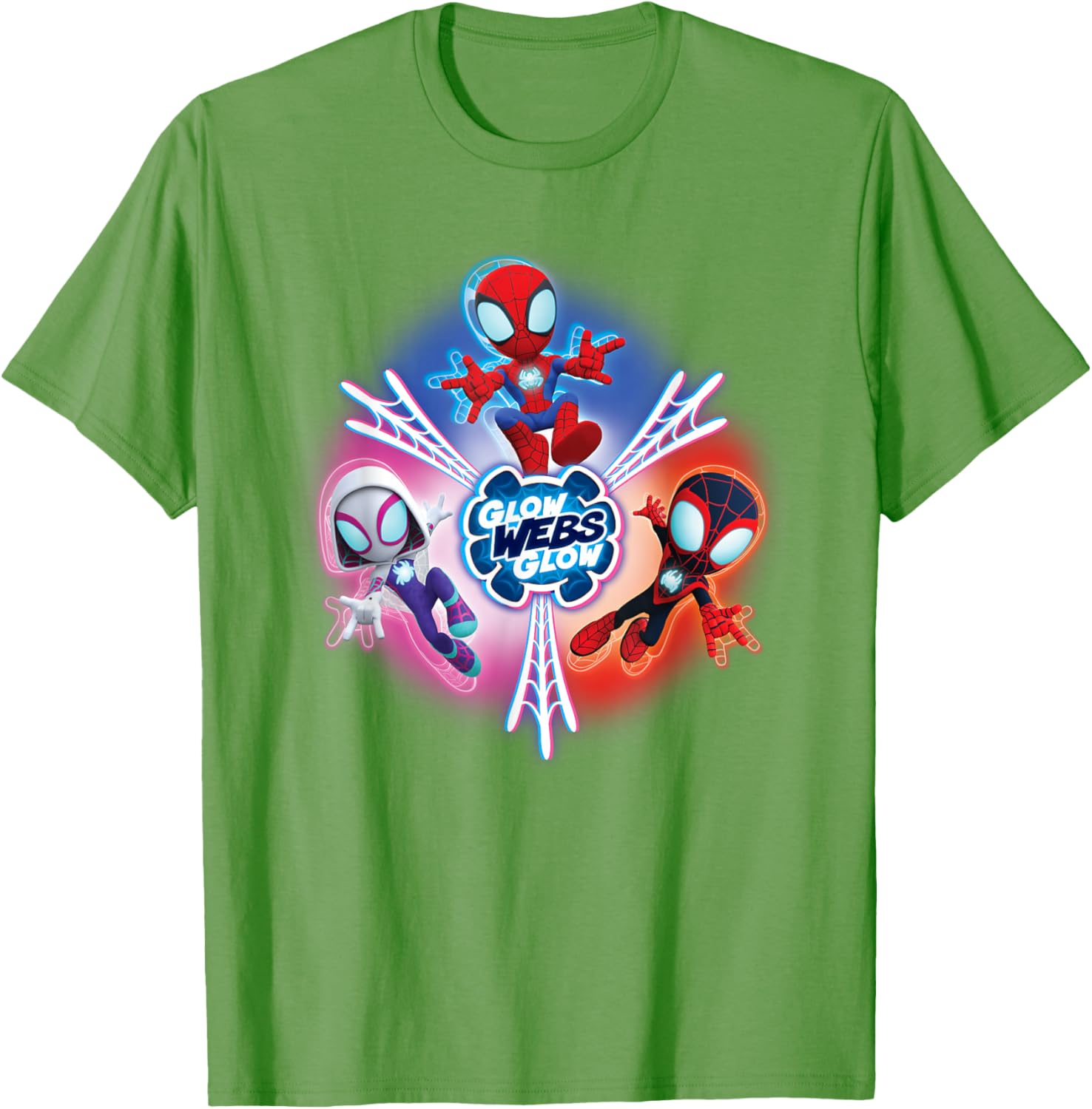 Marvel Spidey and Friends Glow Webs T-Shirt for Kids and Fans - 12