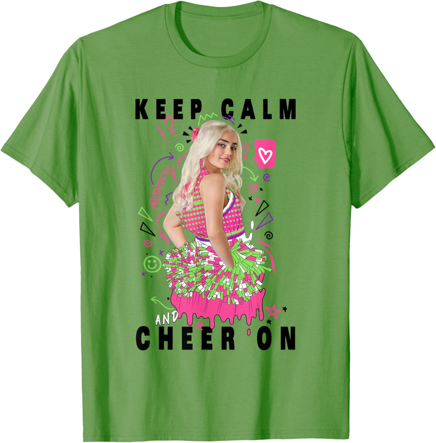 Disney Channel Zombies 2 Addison Keep Calm Cheer On T-Shirt for Fans - 10