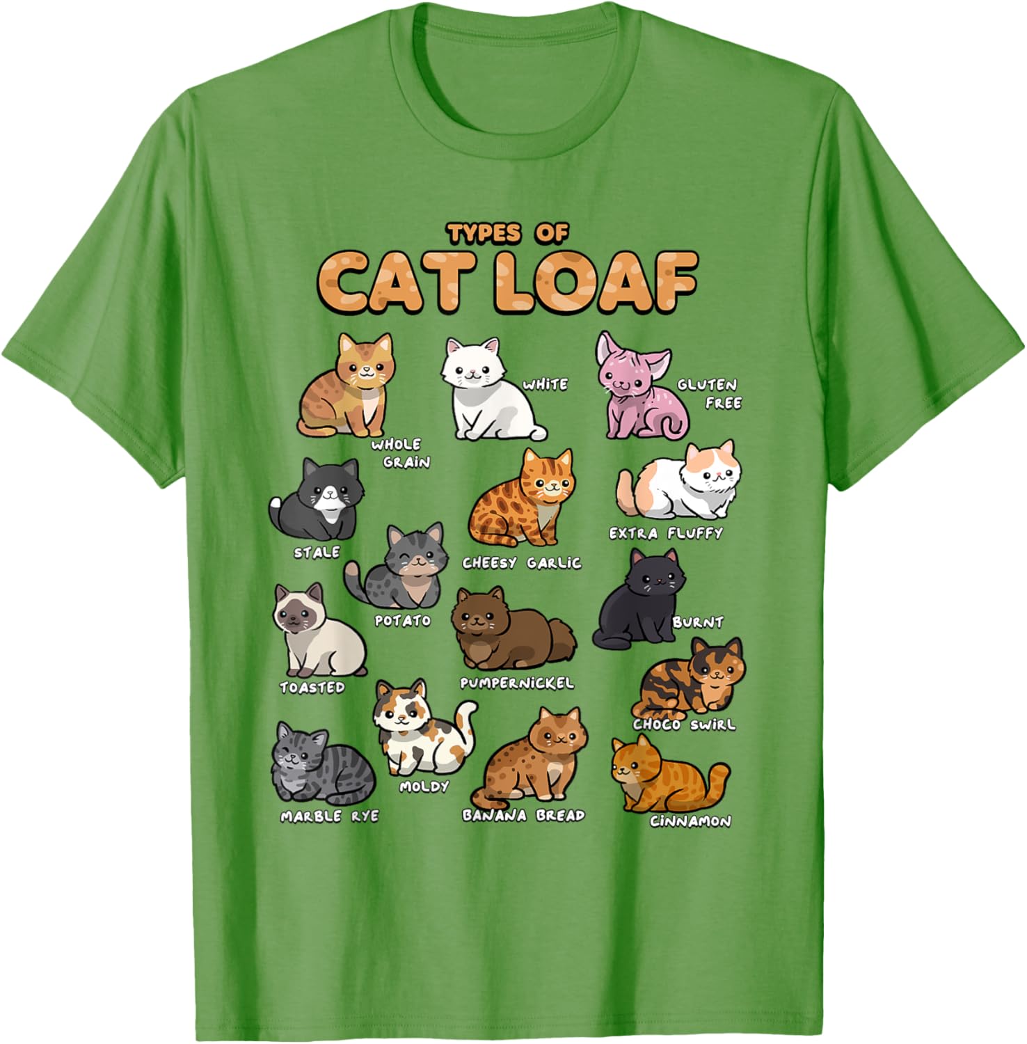 Cute Cat Loaf Kawaii Kitten T-Shirt for Cat Lovers Men Women Kids - 25