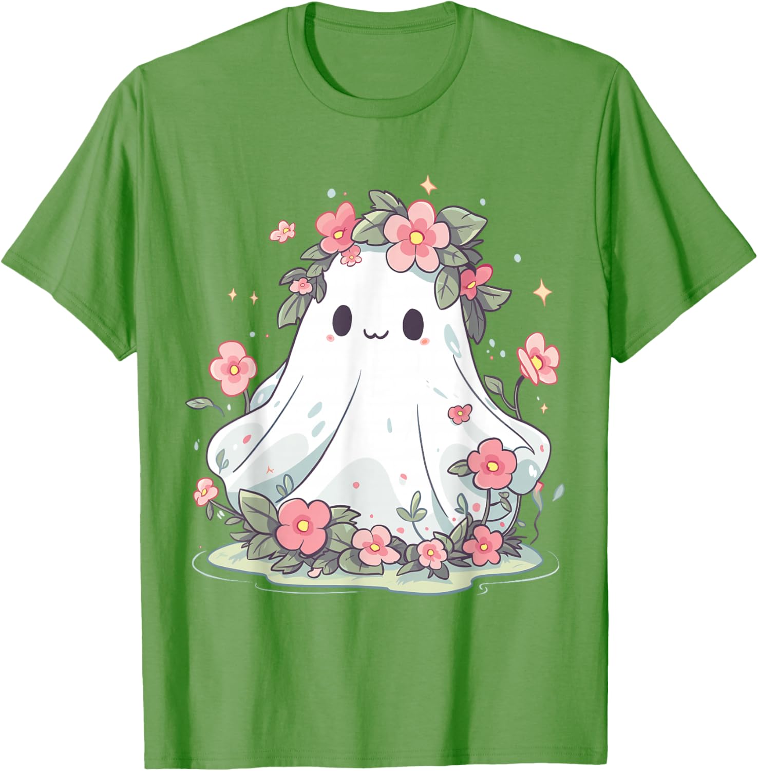 Floral Ghost Halloween Shirt for Girls and Women – Fun Costume T-Shirt - 8