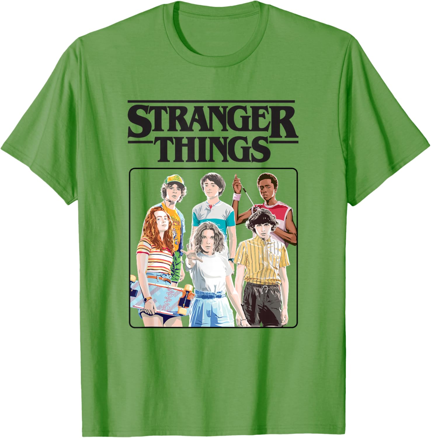 Stranger Things Vintage Eighties T-Shirt with Retro Group Logo Design - 12