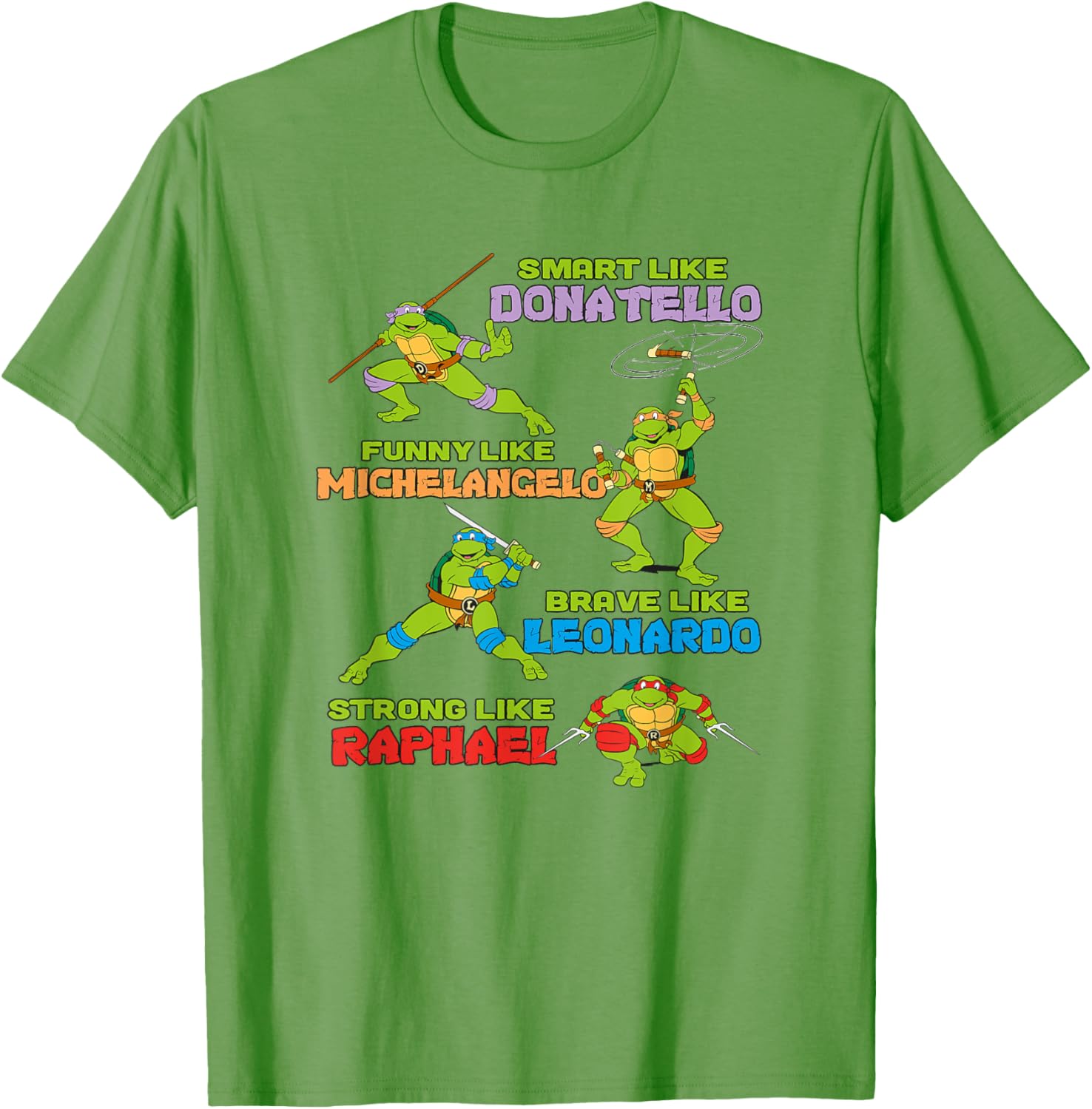 Mademark Teenage Mutant Ninja Turtles Smart Funny Brave Strong T-Shirt - 15
