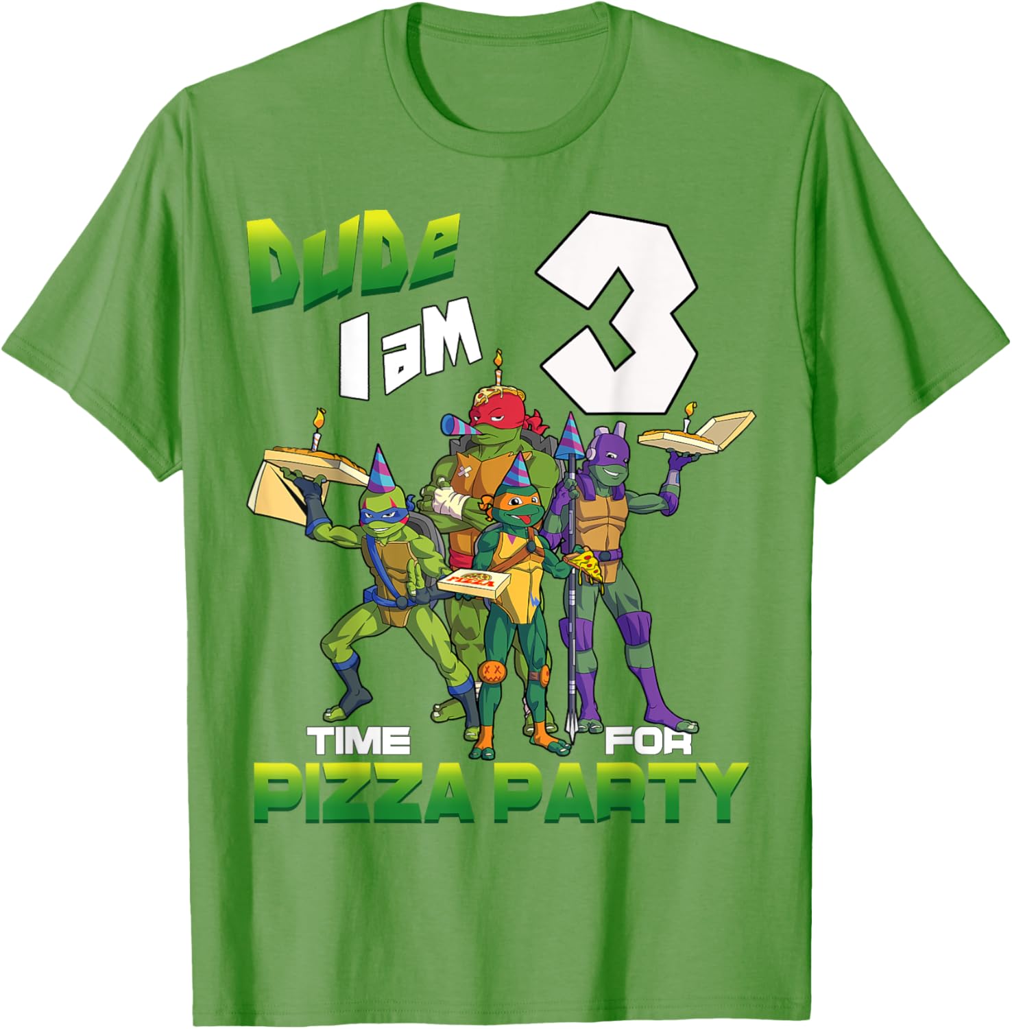 Mademark TMNT 3rd Birthday T-Shirt for Boys - Turtles Pizza Party Fun - 4