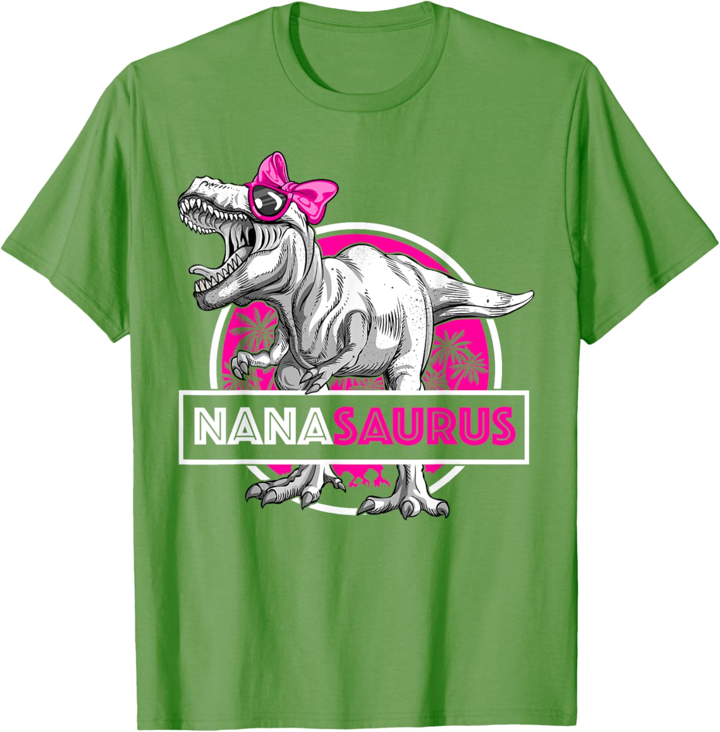 Funny Nanasaurus T-Rex Matching Dinosaur T-Shirt for Grandma and Kids - 8