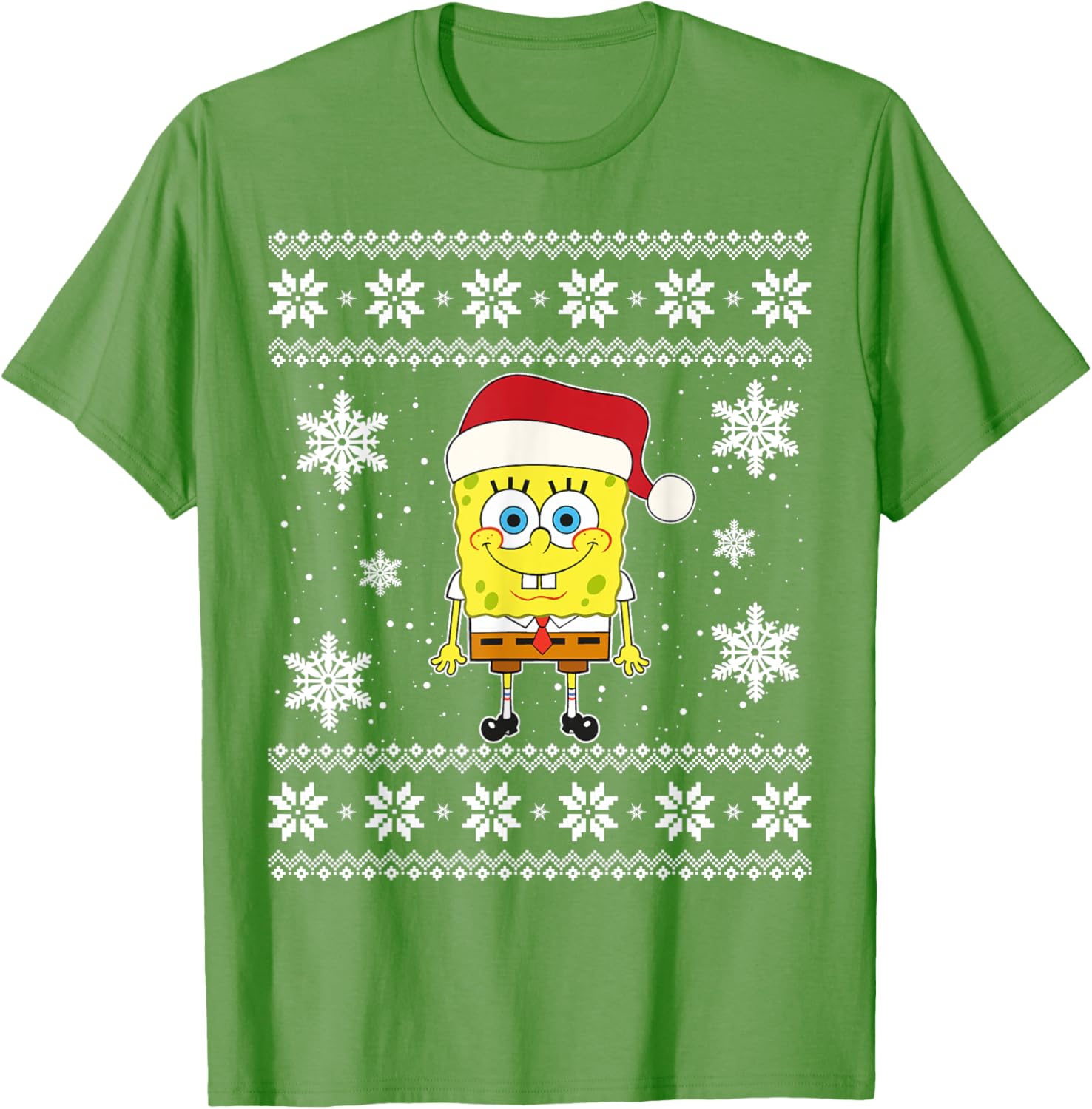 Mademark SpongeBob SquarePants Holiday Christmas Graphic T-Shirt for Fun - 16