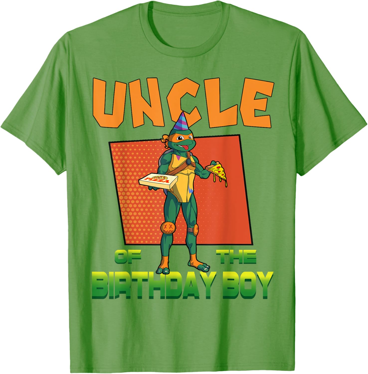 Mikey Uncle of the Birthday Boy Pizza Party T-Shirt - TMNT Fun Apparel - 8