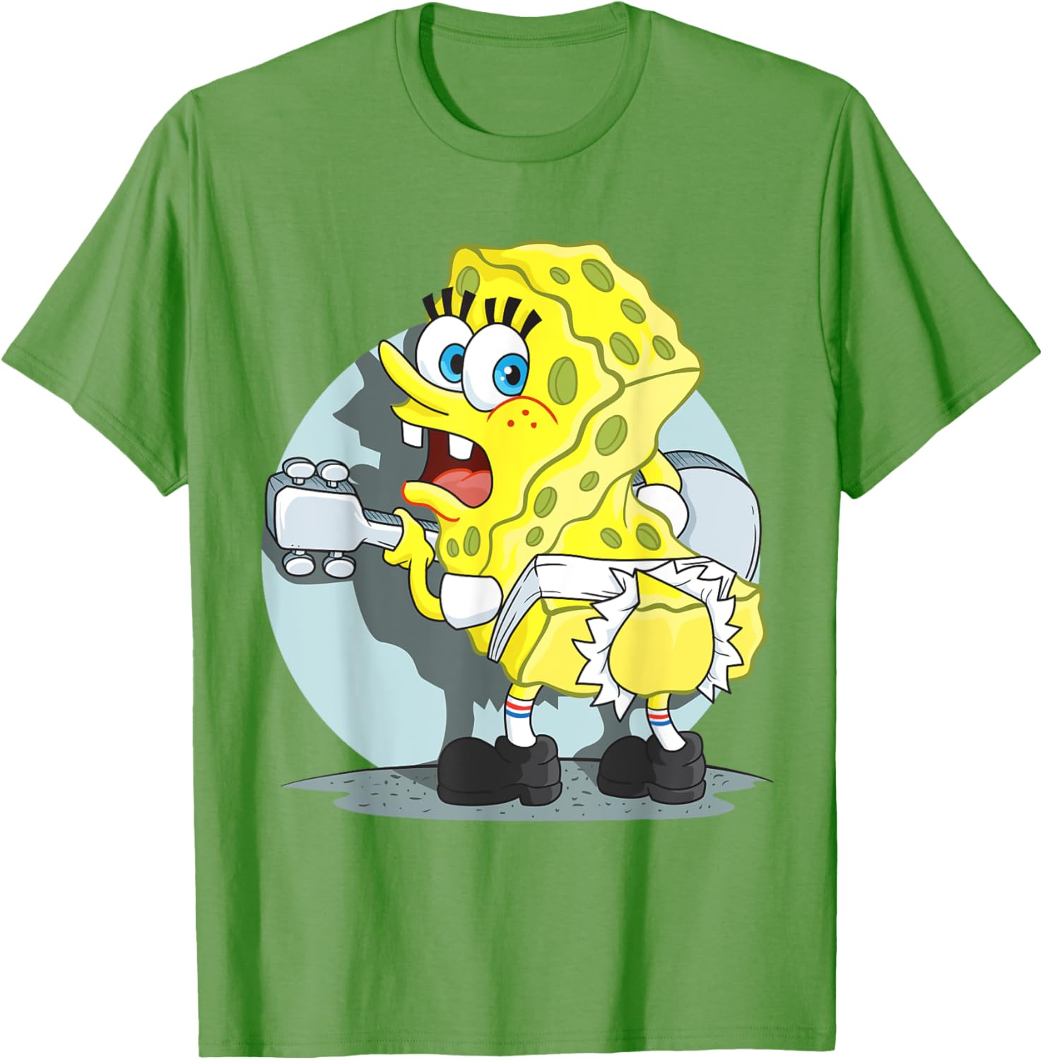 Mademark SpongeBob Ripped Pants T-Shirt Fun Clothing for Fans - 10