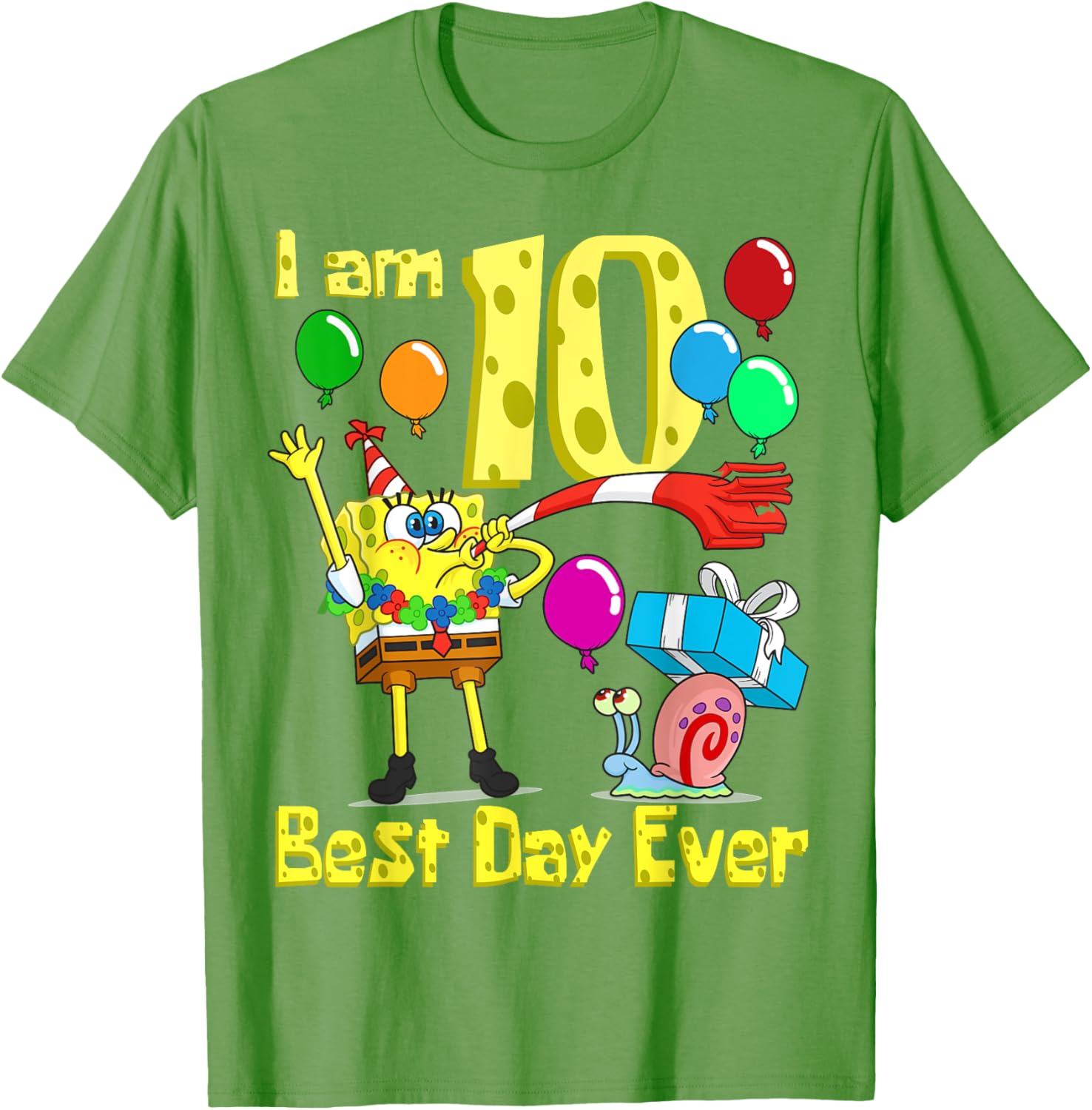 SpongeBob 10th Birthday Party T-Shirt by Mademark for Fun Celebrations - 12