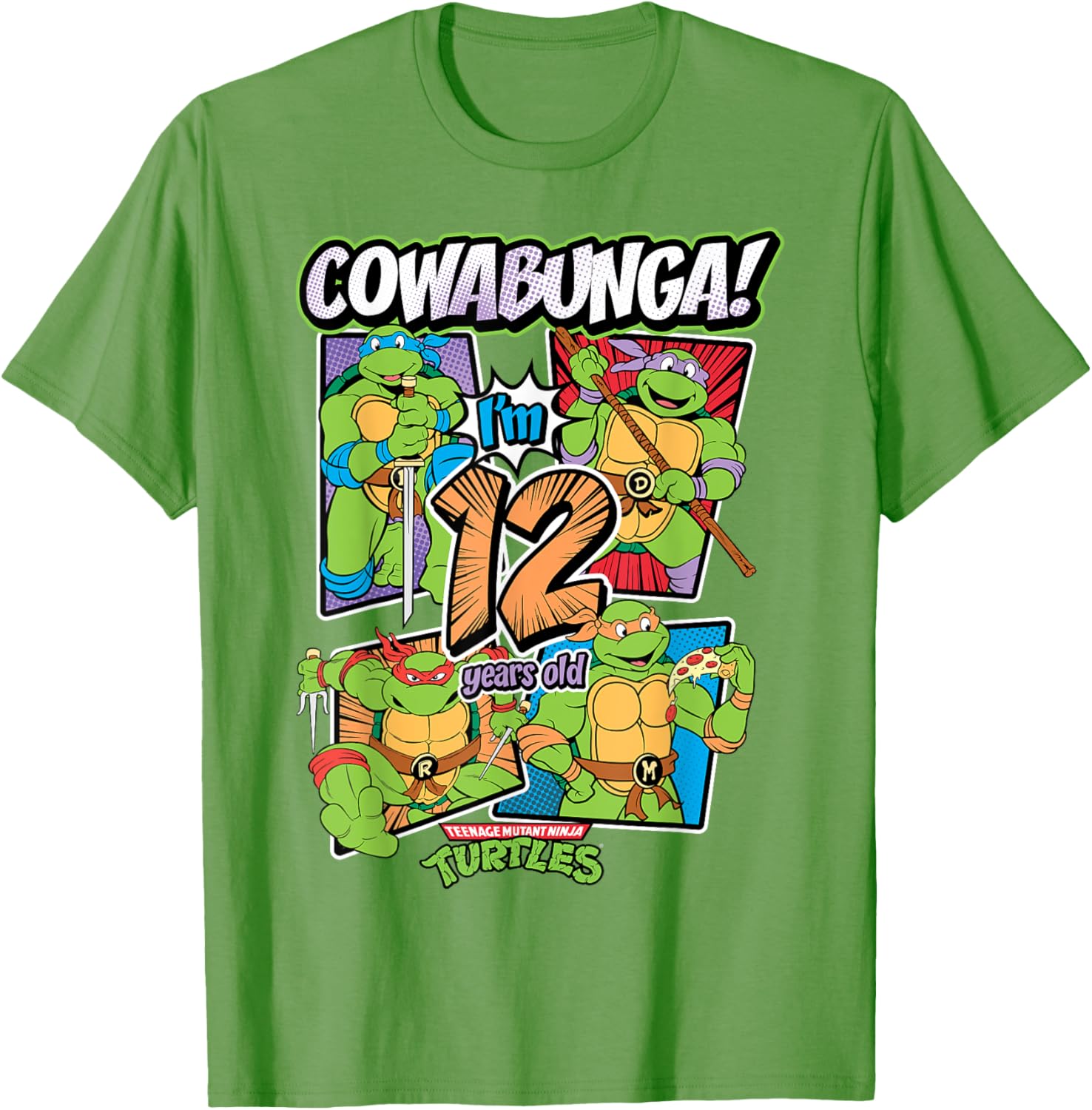 Mademark Teenage Mutant Ninja Turtles Cowabunga I'm 12 Years Old T-Shirt - 23