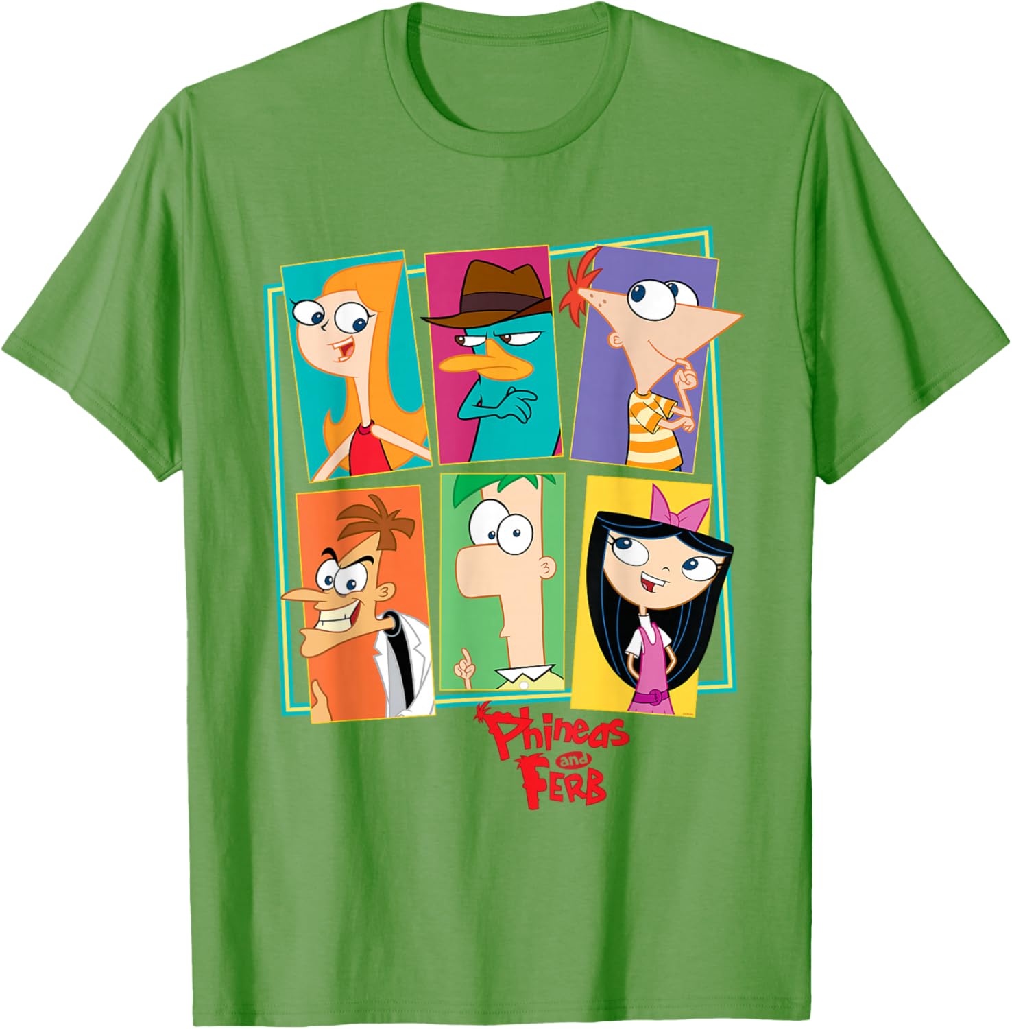 Phineas and Ferb Character Collage T-Shirt for Fun Disney Fans - 1