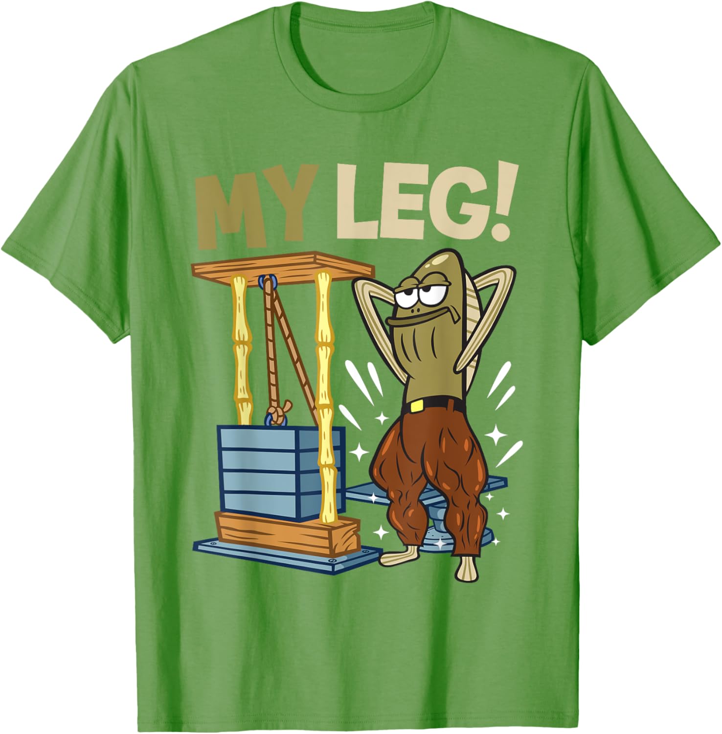 Mademark x SpongeBob My Leg Bodybuilding Funny T-Shirt for Leg Day - 20