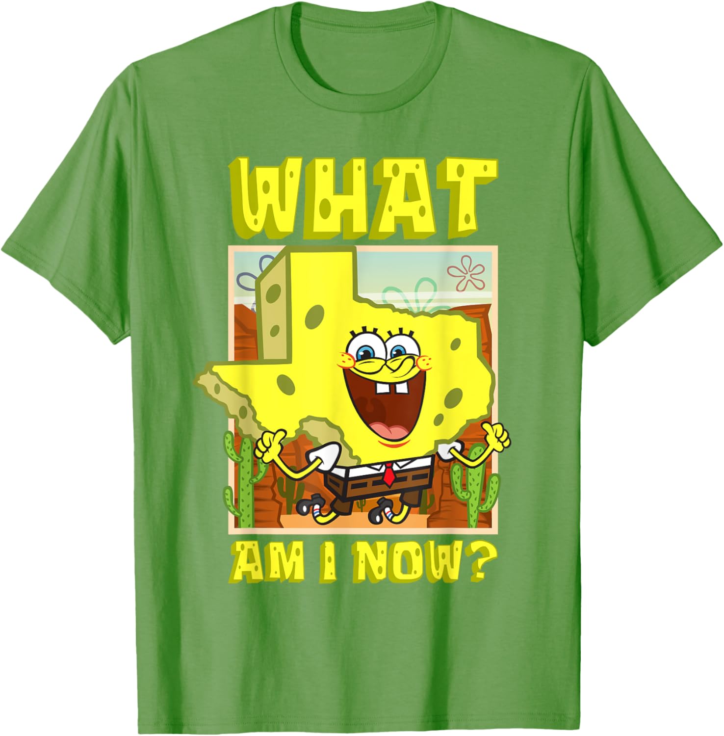 Mademark SpongeBob Texas Map T-Shirt for Fun Loving Texans - 2
