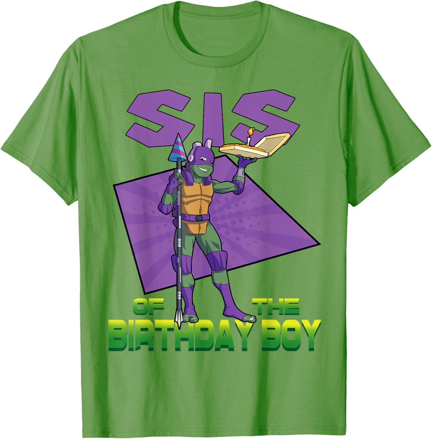 Mademark Teenage Mutant Ninja Turtles Donnie Birthday Pizza Party T-Shirt - 24