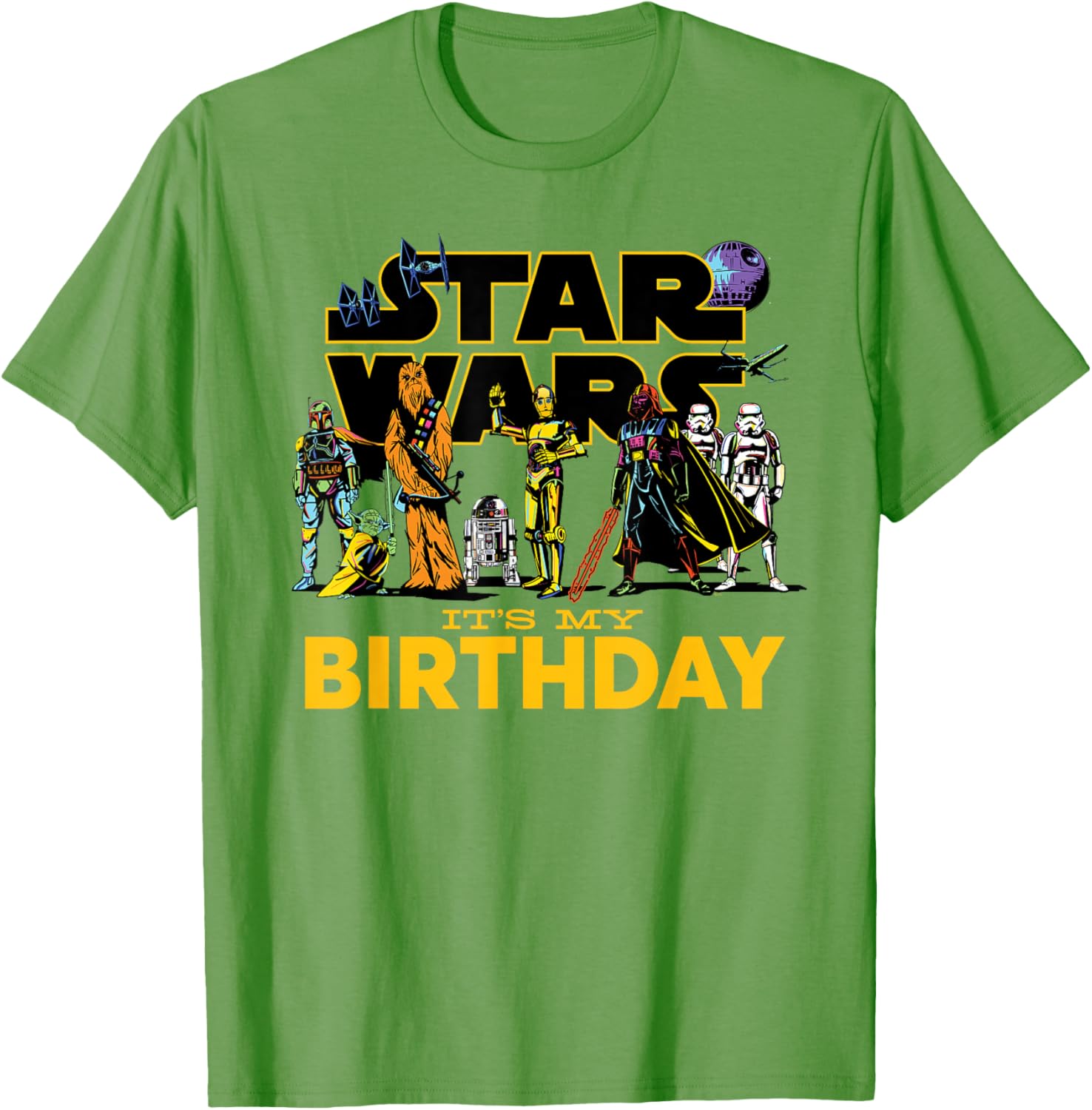 Star Wars Birthday T-Shirt for Kids Featuring Classic Characters Design - 12