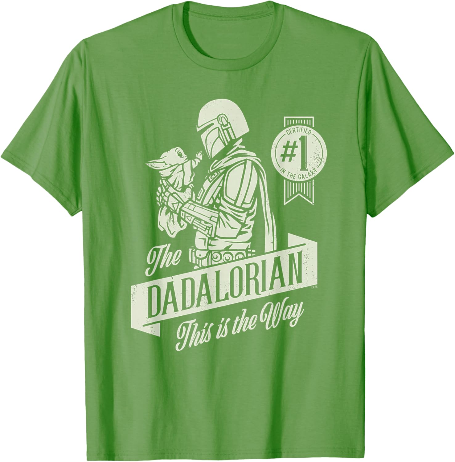 Star Wars Mandalorian Grogu Dadalorian Father's Day T-Shirt for Dads - 26